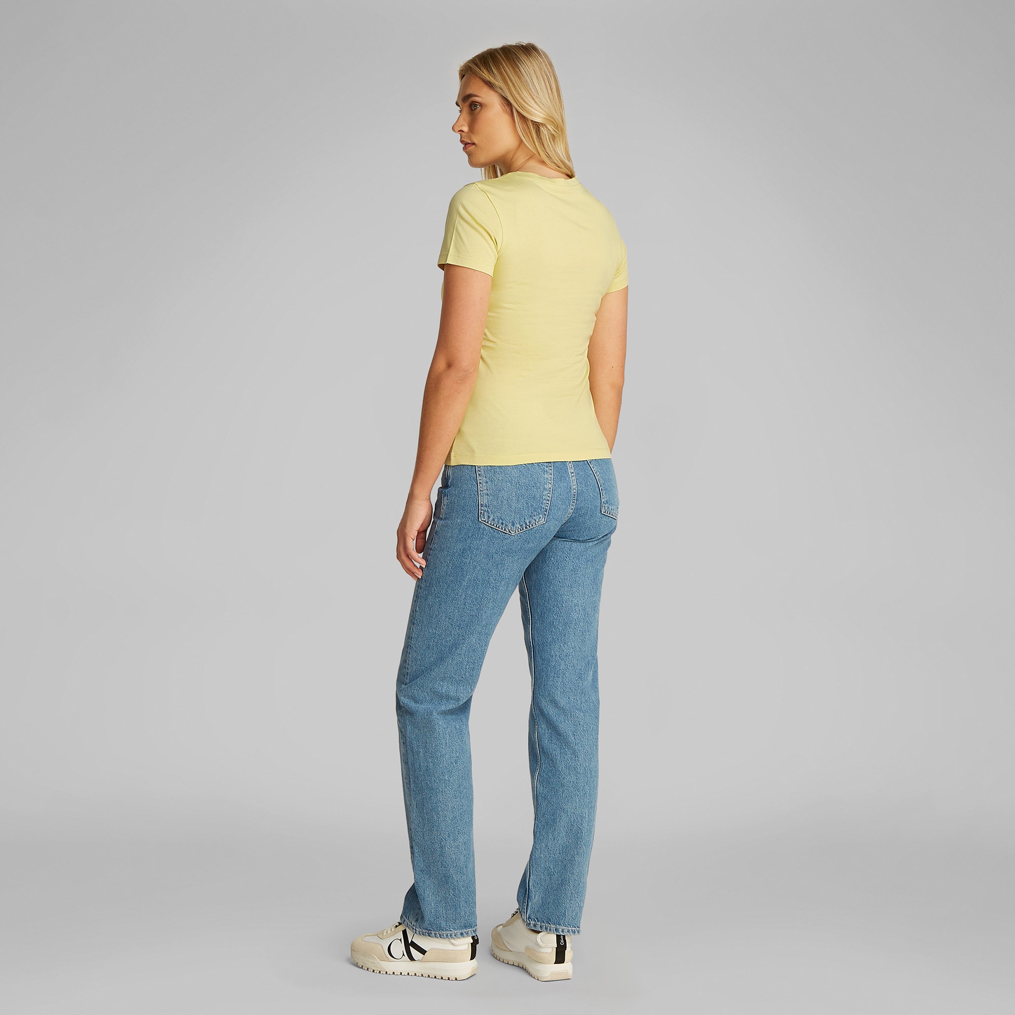 Calvin Klein 2-Pa Monologo Slim Kadın Yeşil T-Shirt