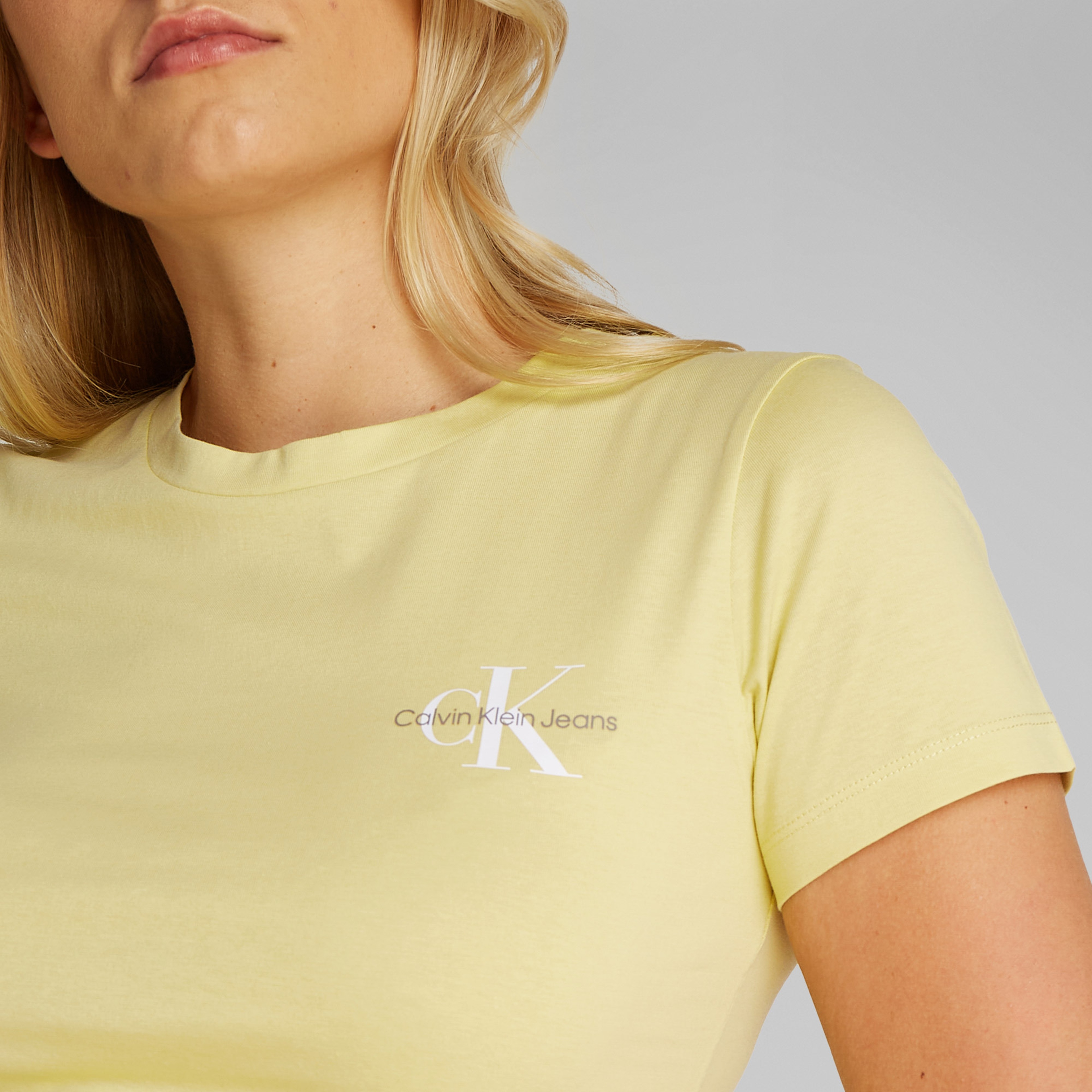 Calvin Klein 2-Pa Monologo Slim Kadın Yeşil T-Shirt