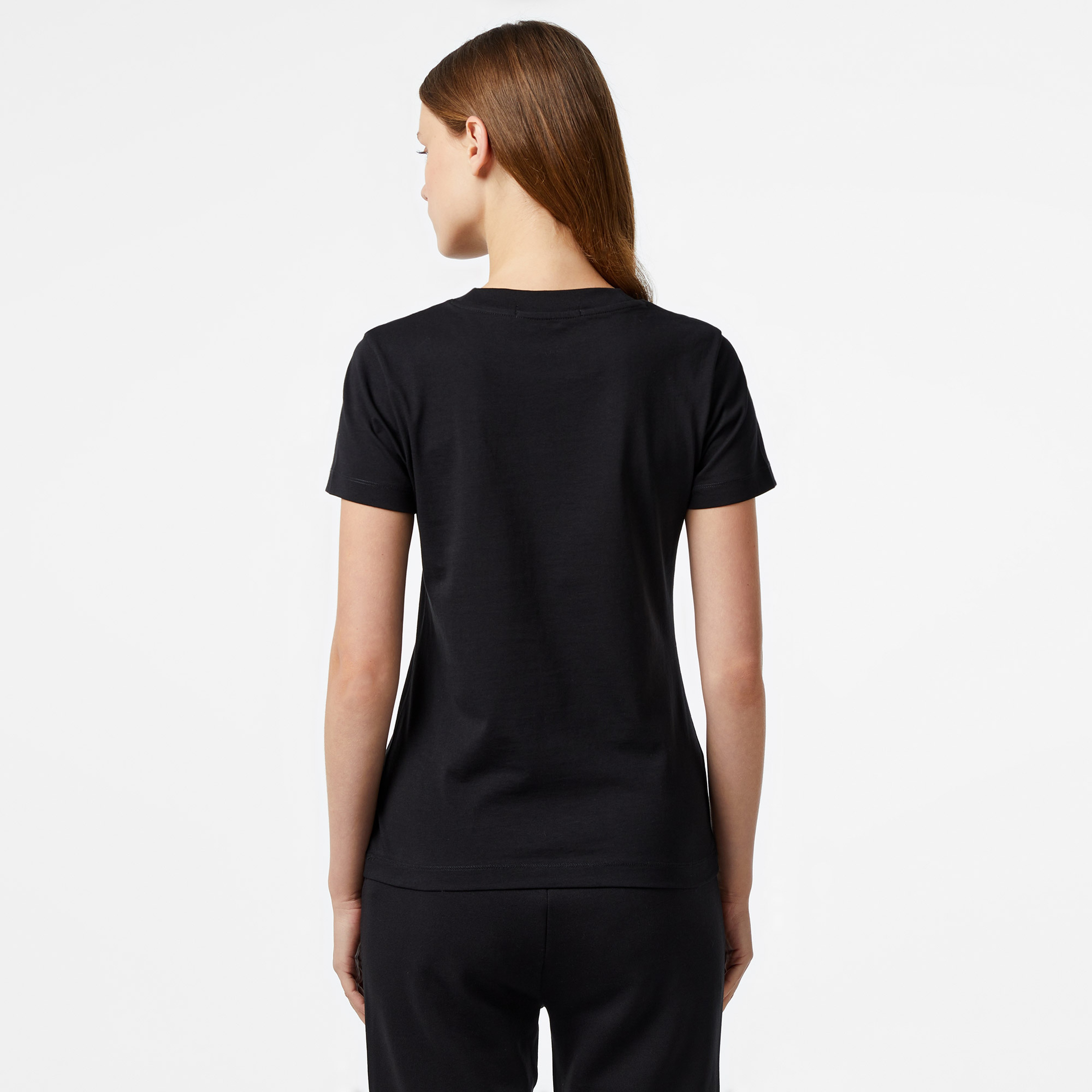 Calvin Klein Jeans Monologo Slim Kadın Siyah T-Shirt