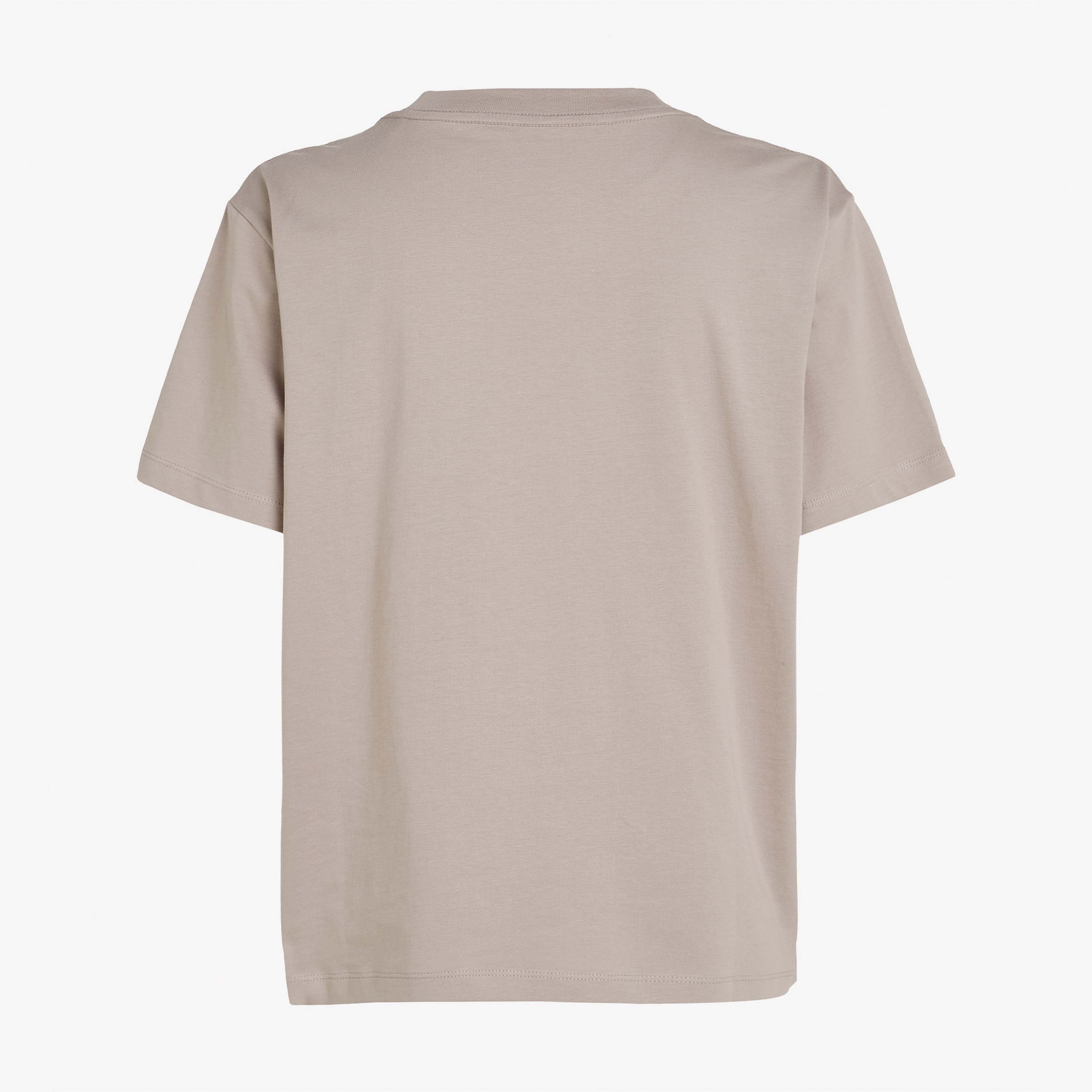 Calvin Klein Embroidered Monologo Kadın Gri T-Shirt