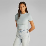 Calvin Klein Fitted Kadın Mavi T-Shirt