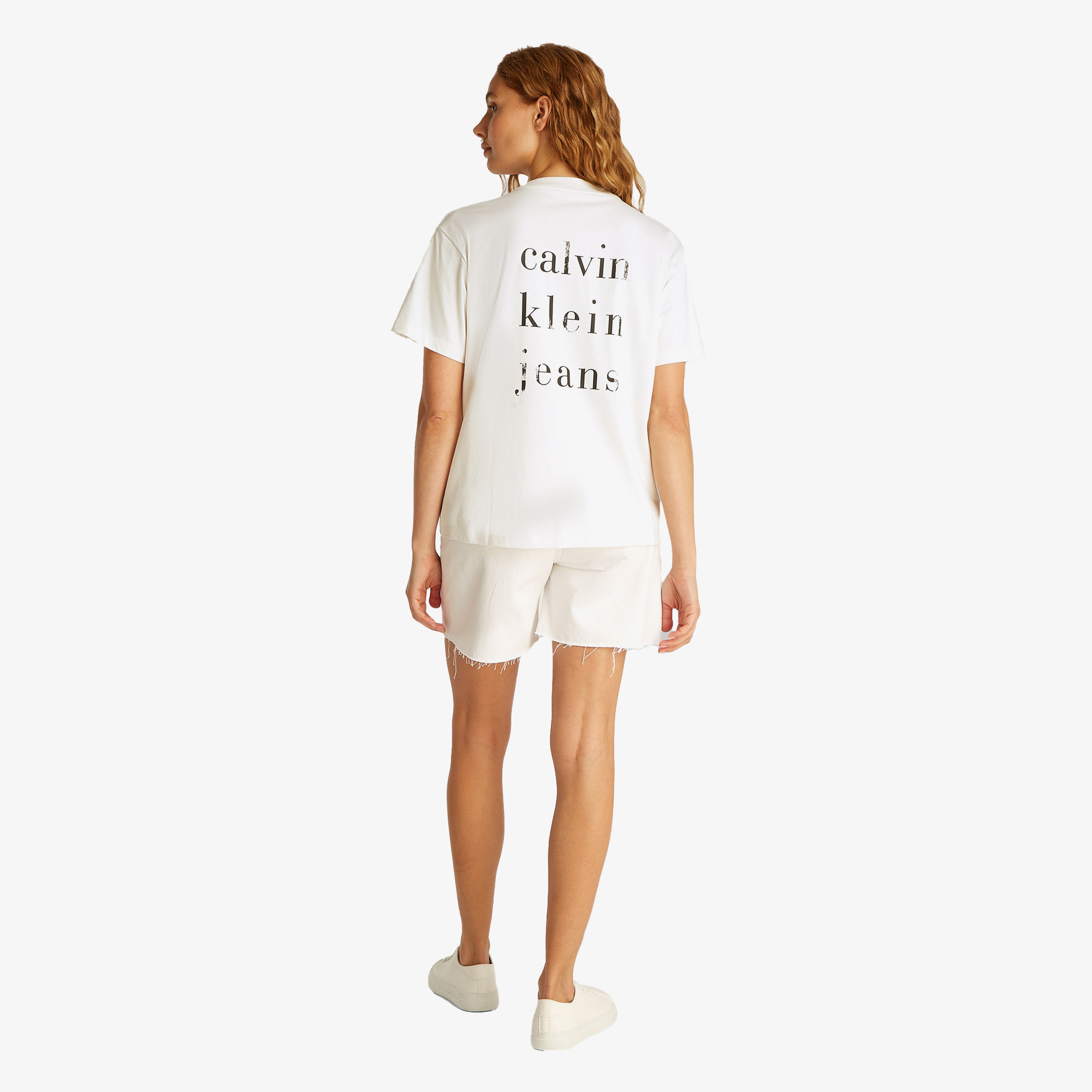Calvin Klein Graphic Kadın Beyaz T-Shirt