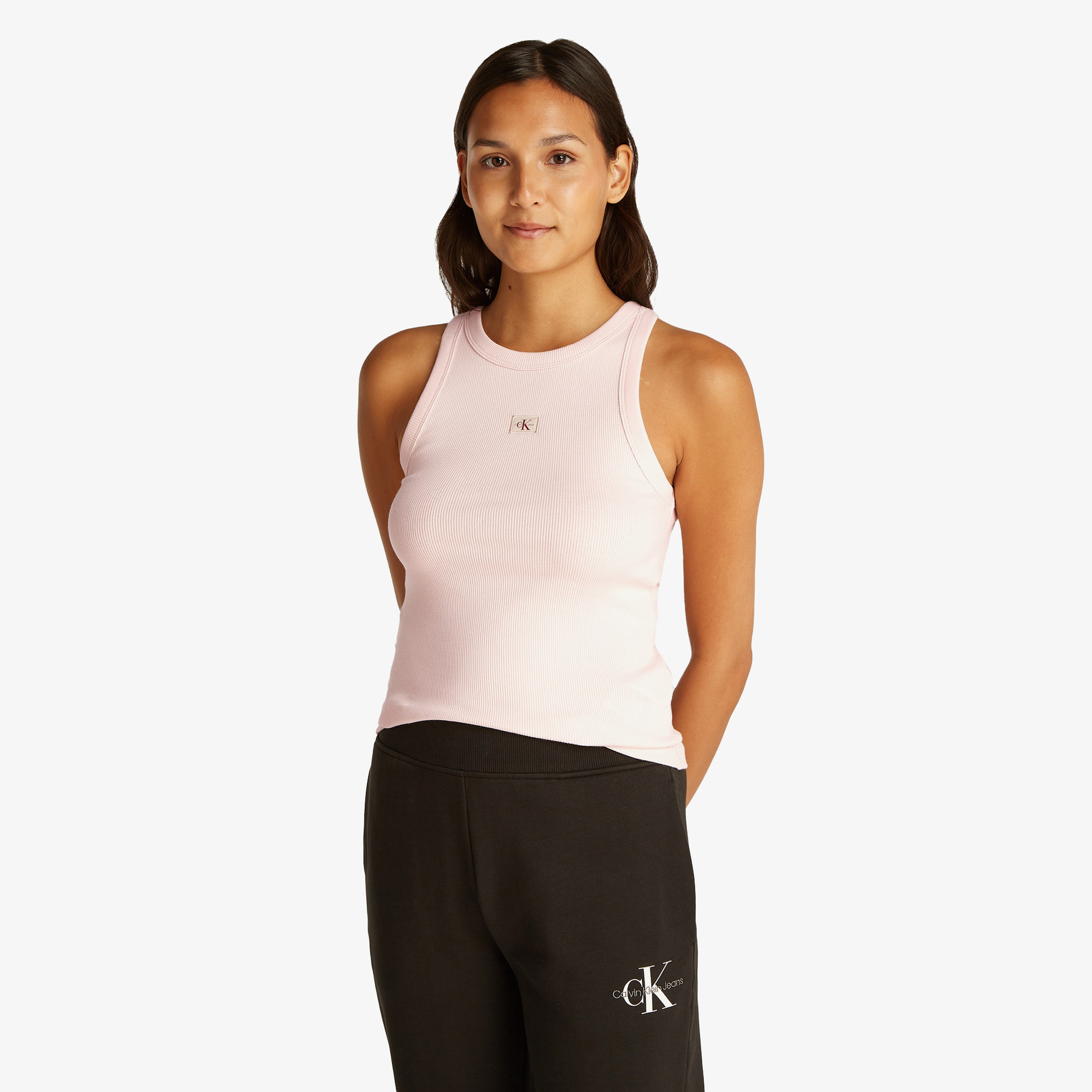 Calvin Klein Kadın Pembe Kolsuz T-Shirt