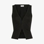 Calvin Klein Cardigan Kadın Siyah Kolsuz T-Shirt
