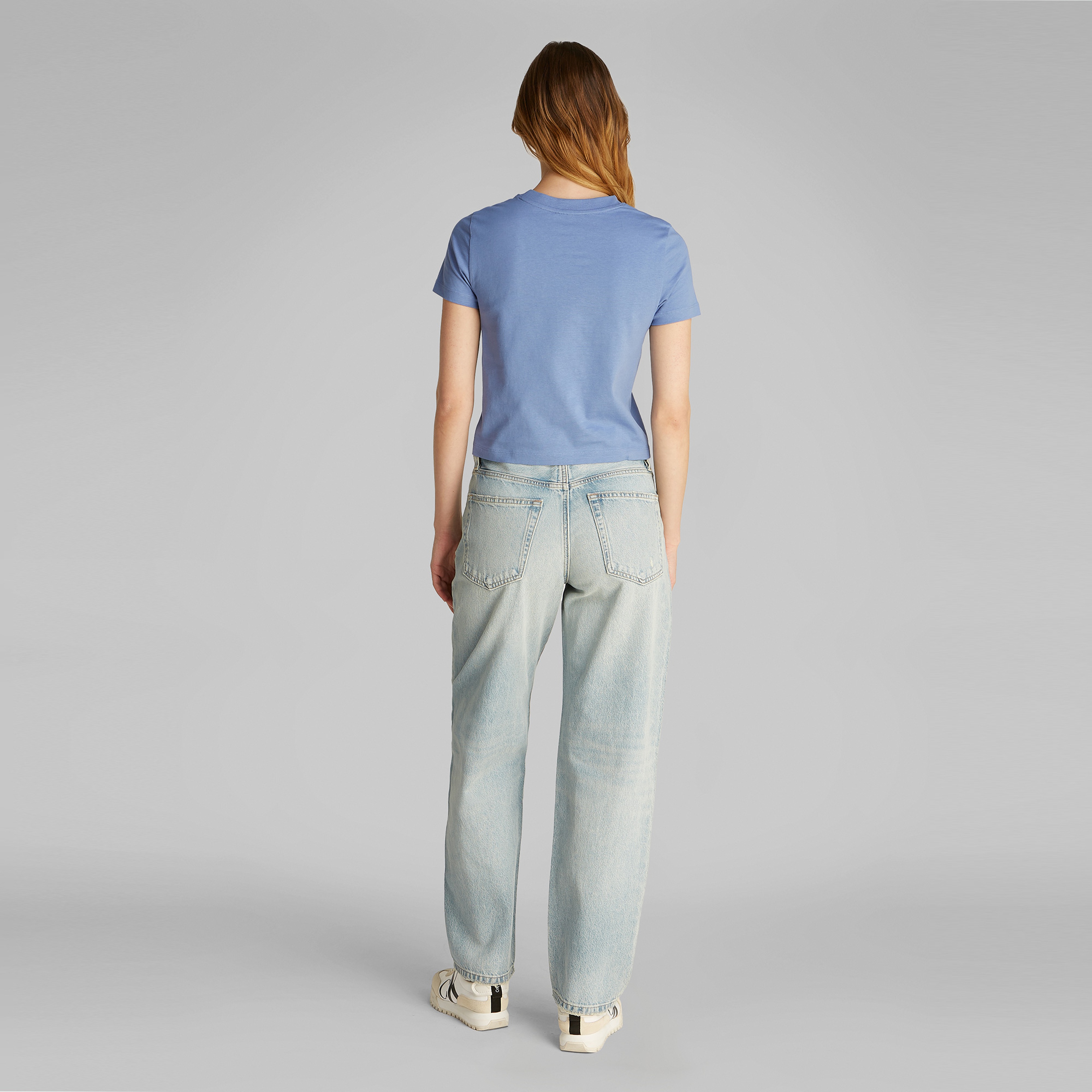 Calvin Klein Placed İnstitutional Baby Kadın Mavi T-Shirt