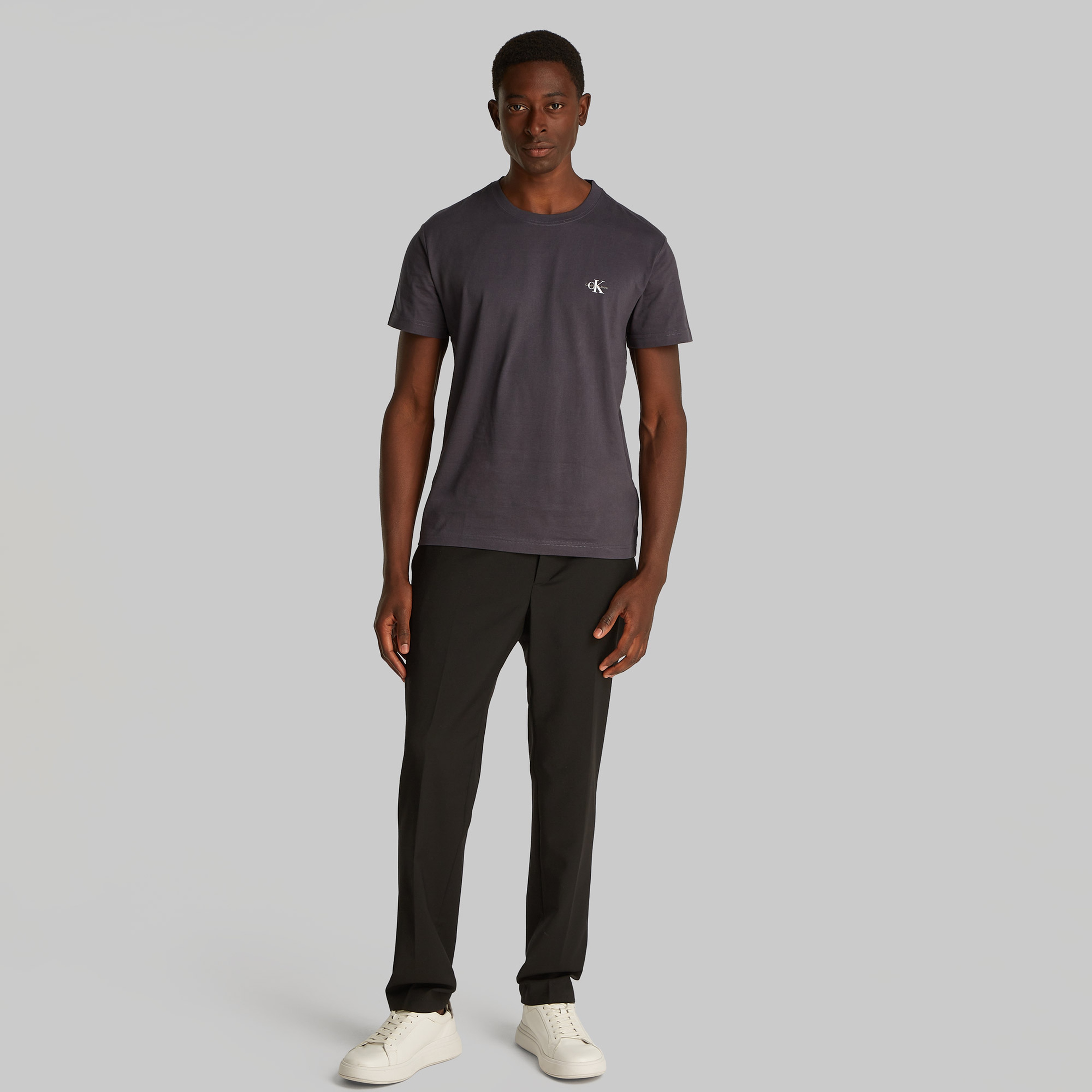 Calvin Klein 2'li Monologo Erkek Antrasit T-Shirt