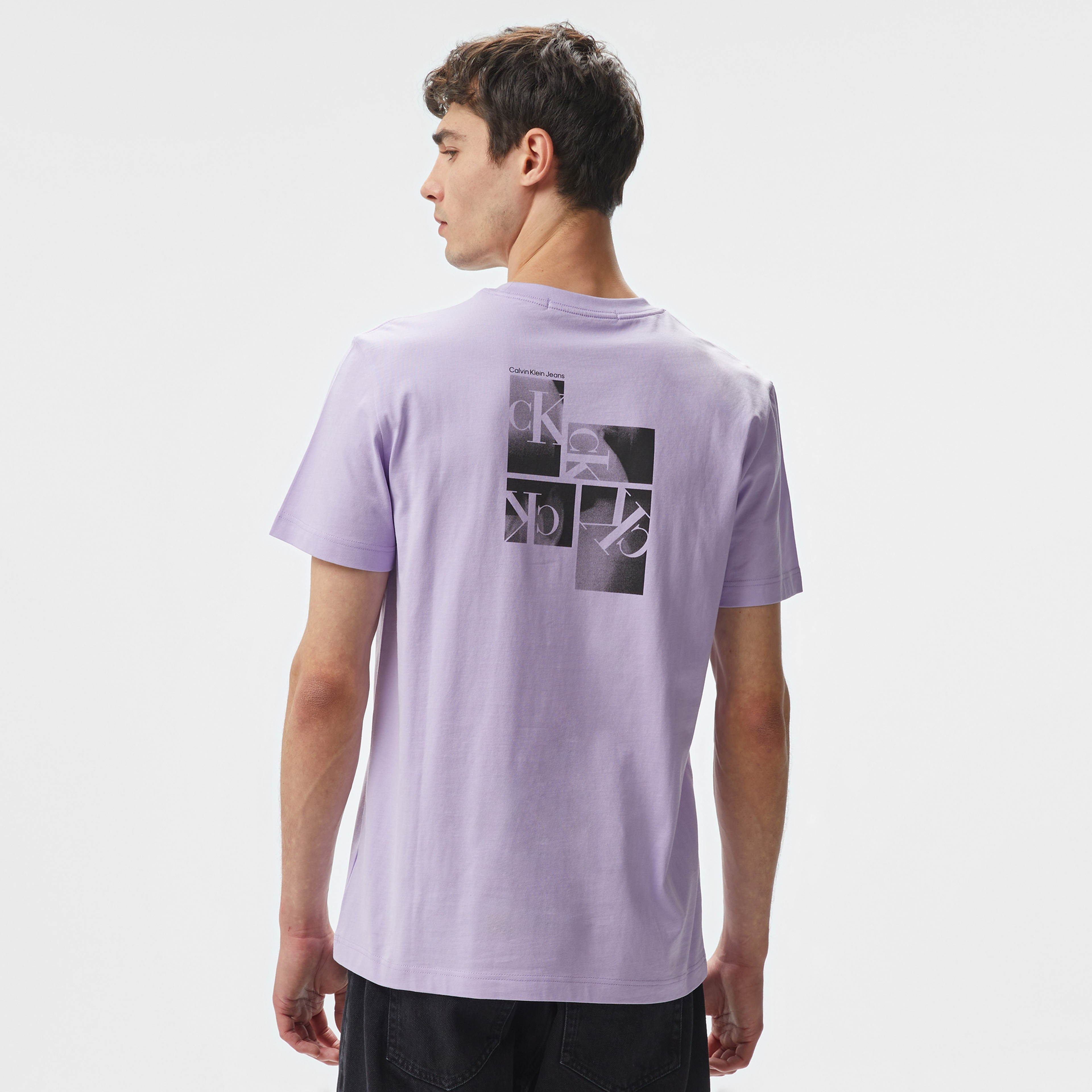 Calvin Klein Jeans Erkek Mor T-Shirt