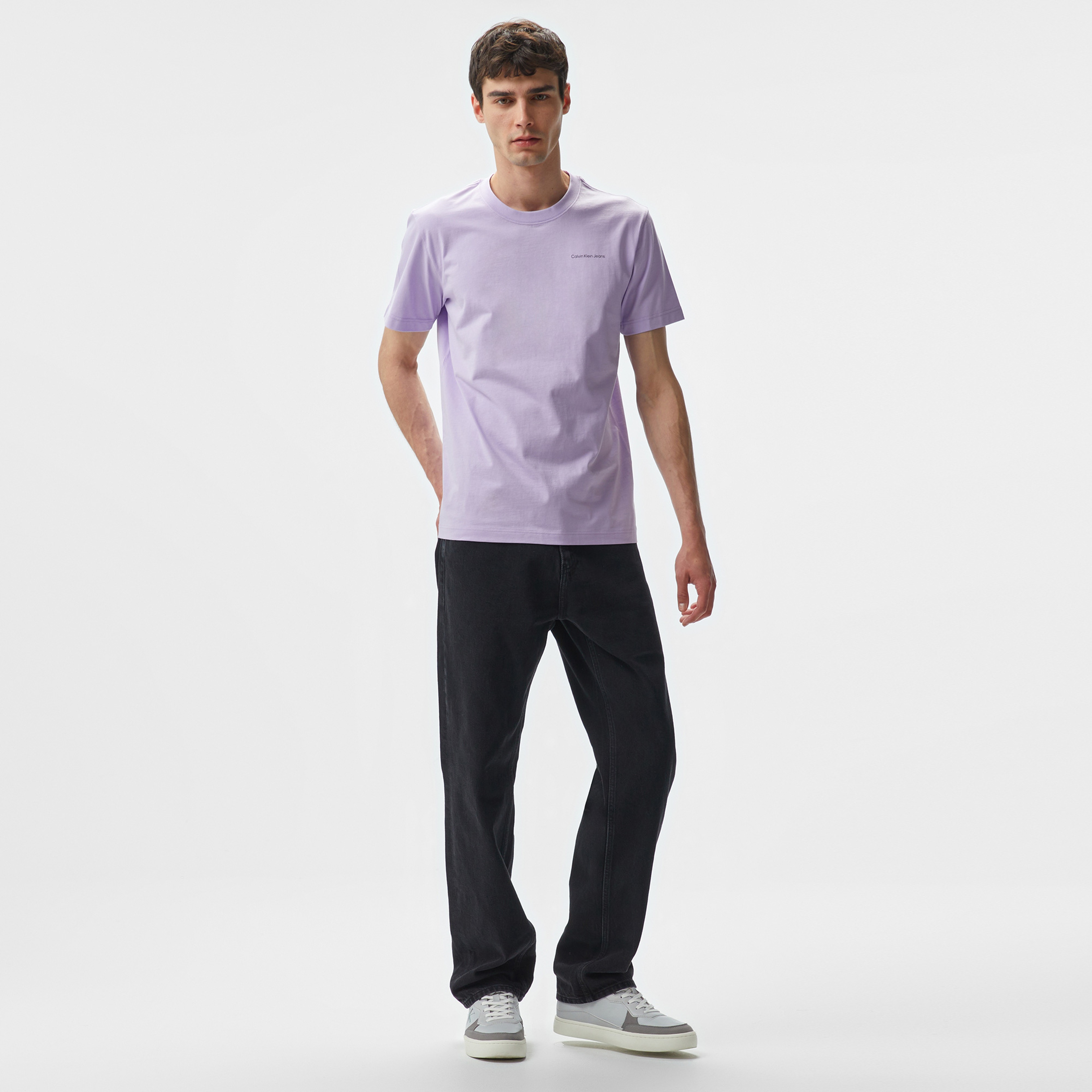 Calvin Klein Jeans Erkek Mor T-Shirt