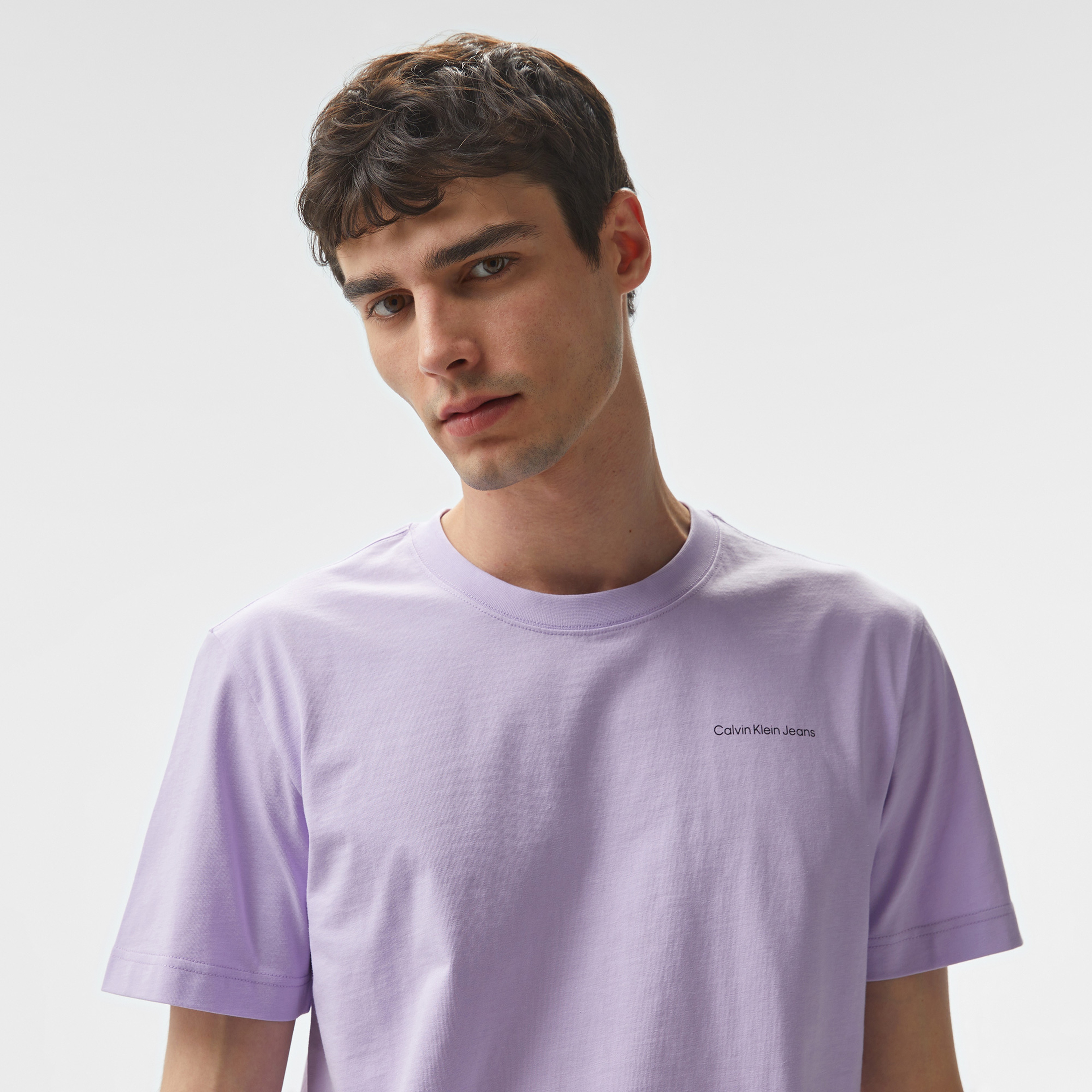 Calvin Klein Jeans Erkek Mor T-Shirt