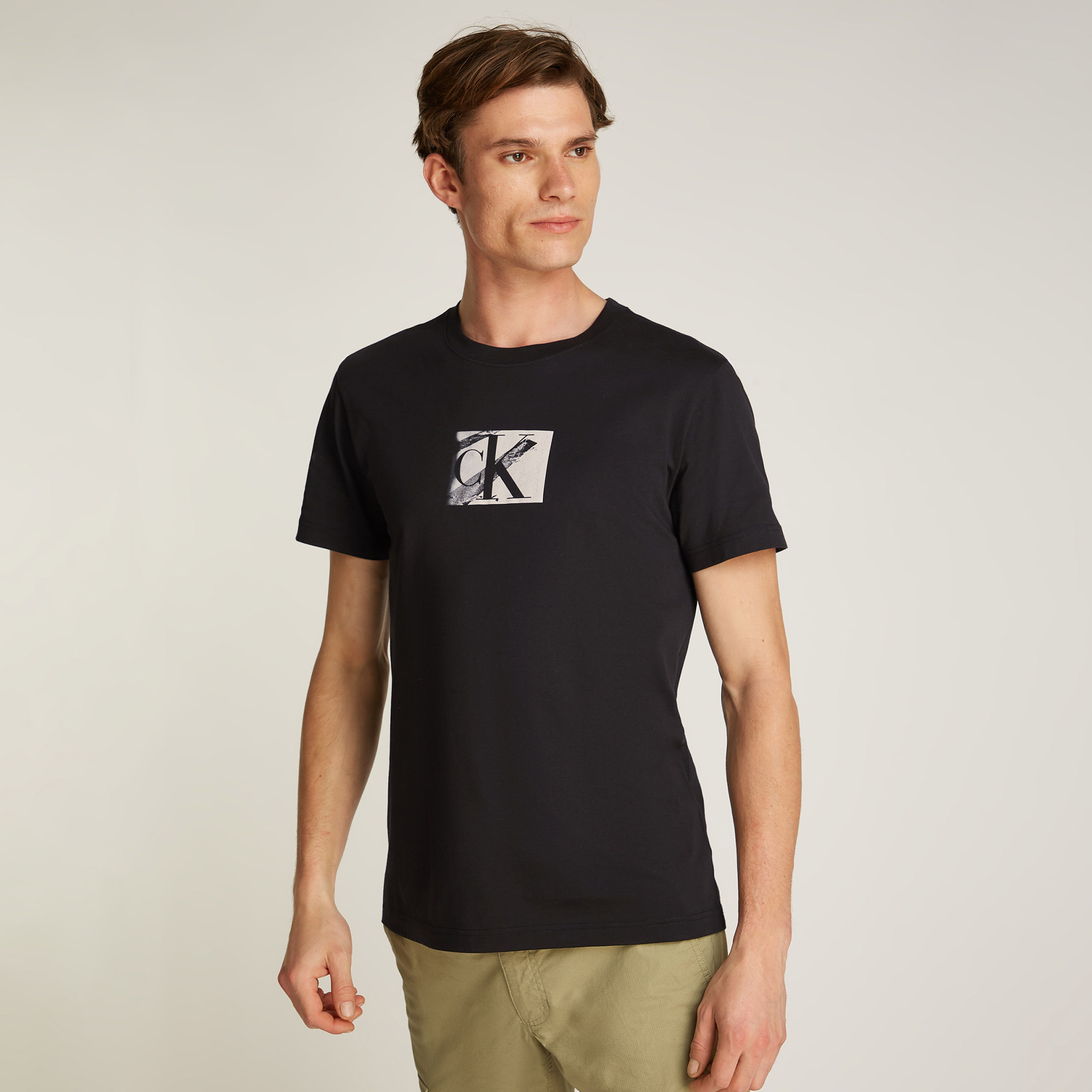 Calvin Klein Small Box Erkek Siyah T-Shirt