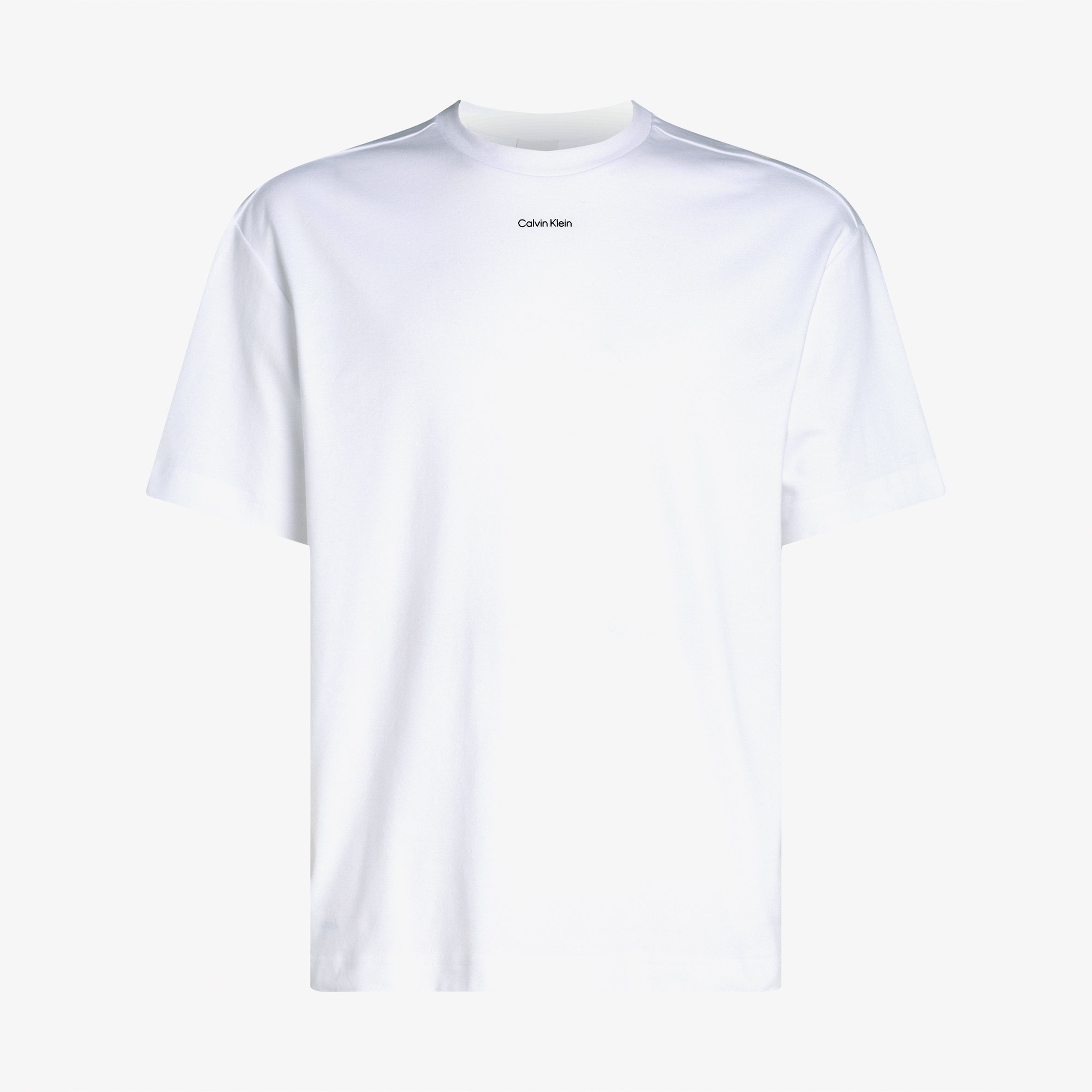 Calvin Klein Nano Logo İnterlo Erkek Beyaz T-Shirt