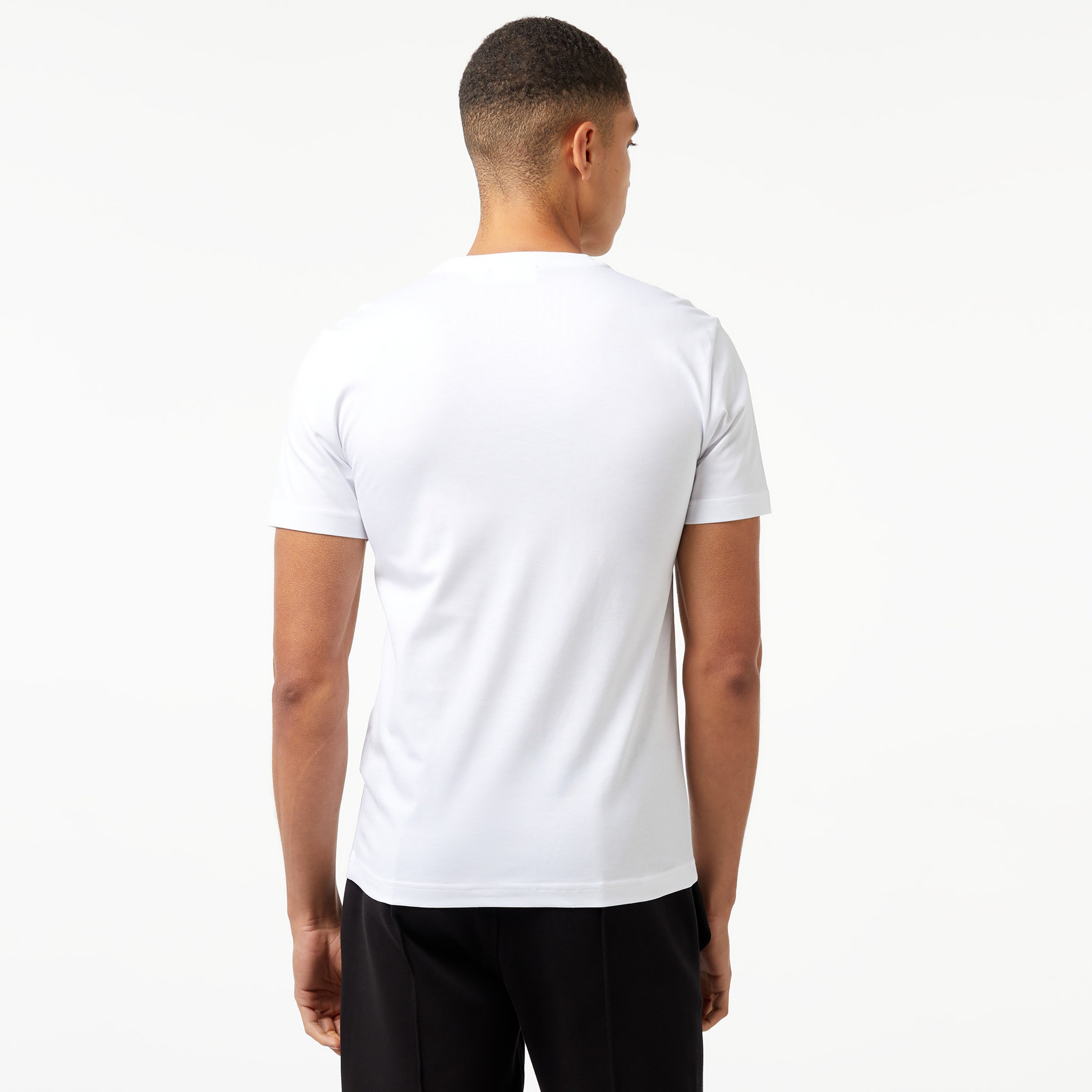 Calvin Klein Elevated Logo Embroıdery Erkek Beyaz T-Shirt