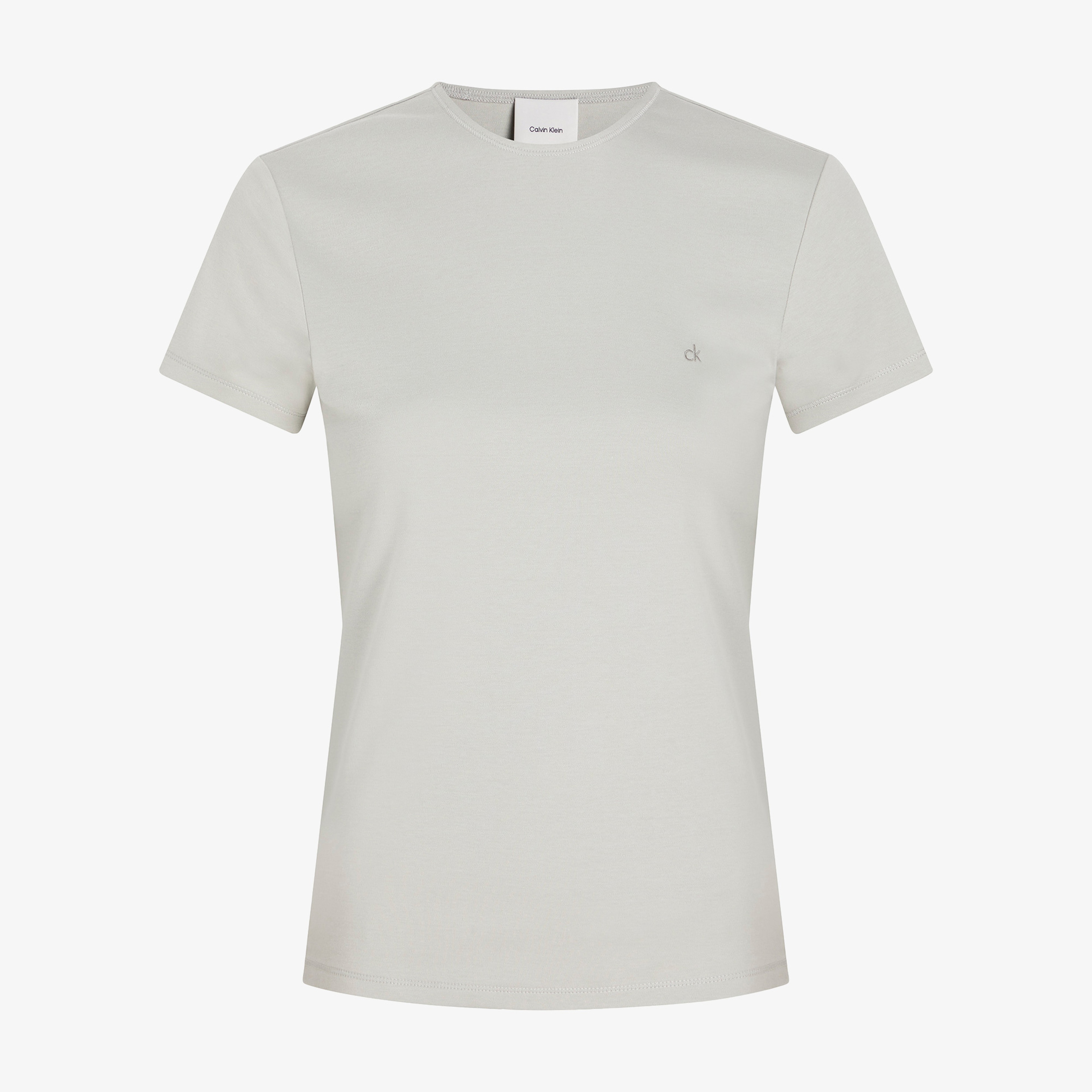 Calvin Klein Liquid Touch C-Nk Top Kadın Gri T-Shirt