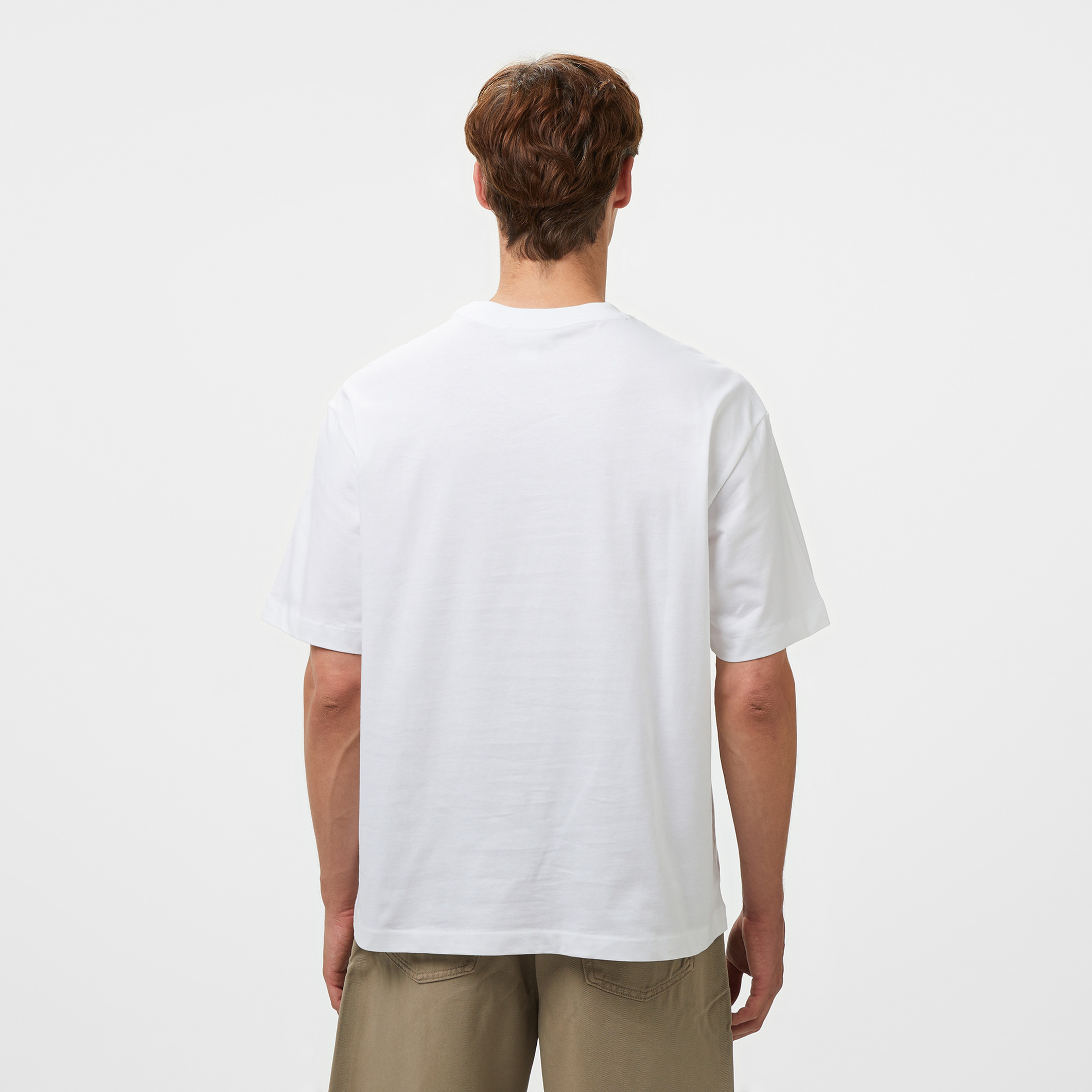 Calvin Klein Relaxed Archive Logo Crewnk Erkek Beyaz T-Shirt