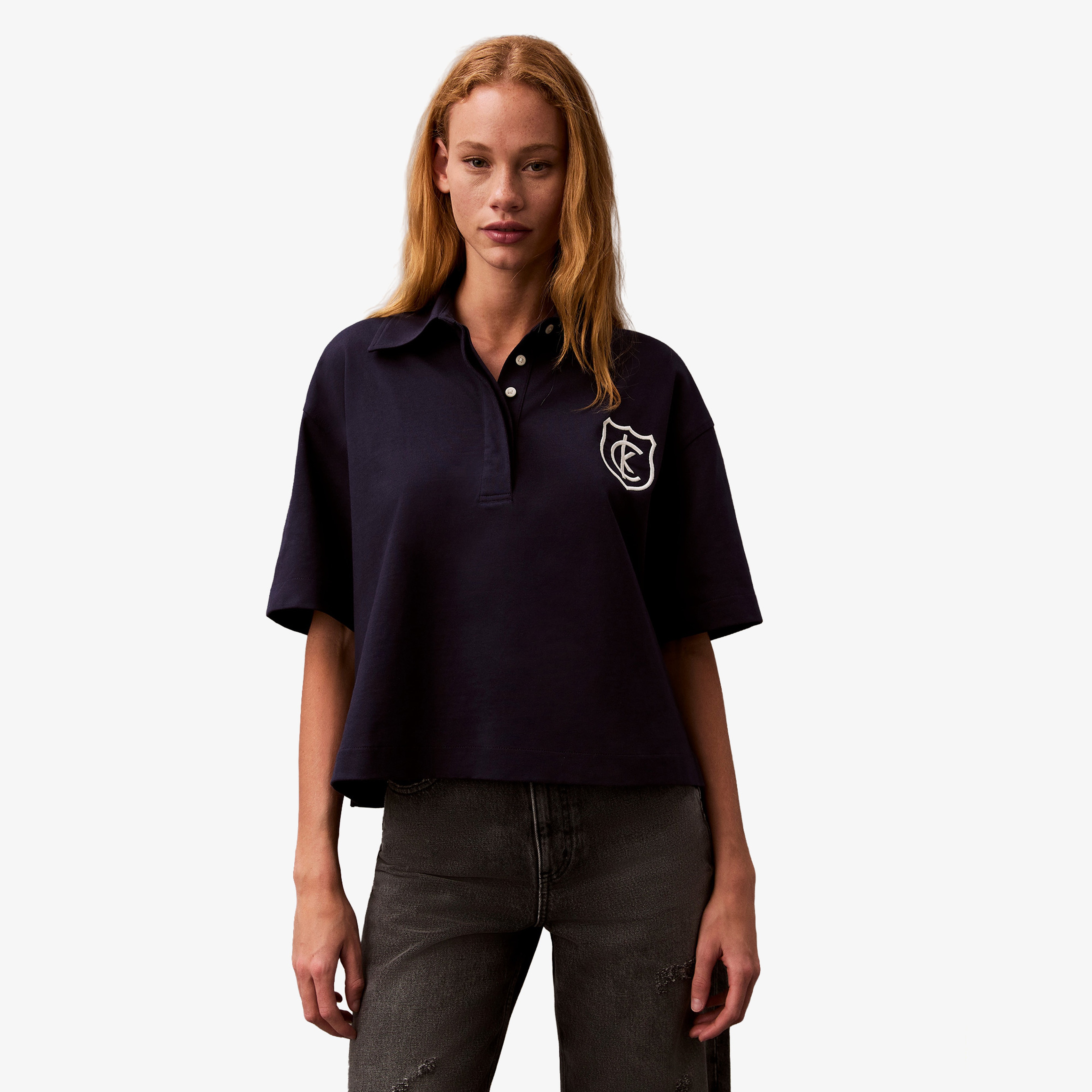 Calvin Klein Rugby Kadın Lacivert Polo