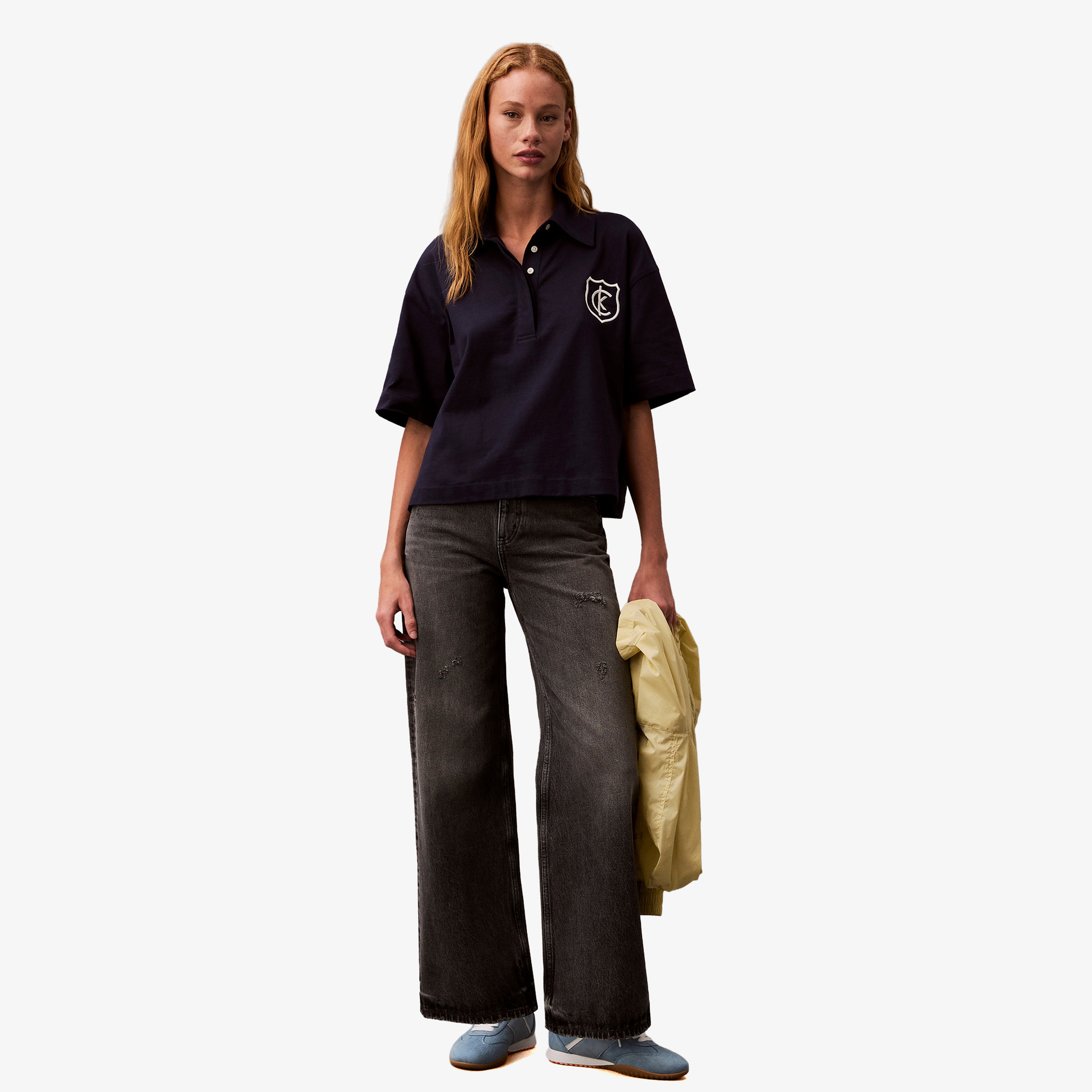 Calvin Klein Rugby Kadın Lacivert Polo