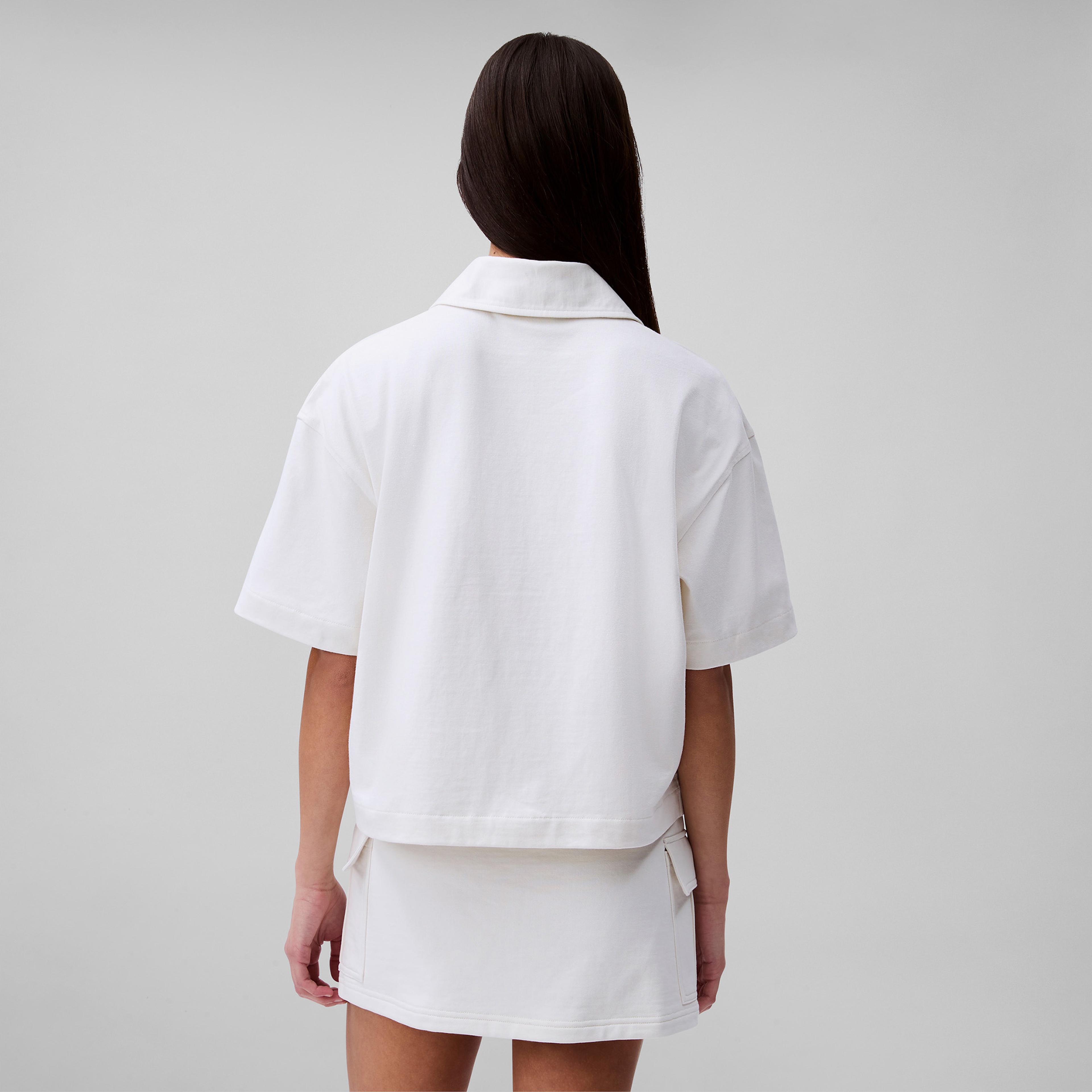 Calvin Klein Rugby Patch Kadın Beyaz T-Shirt