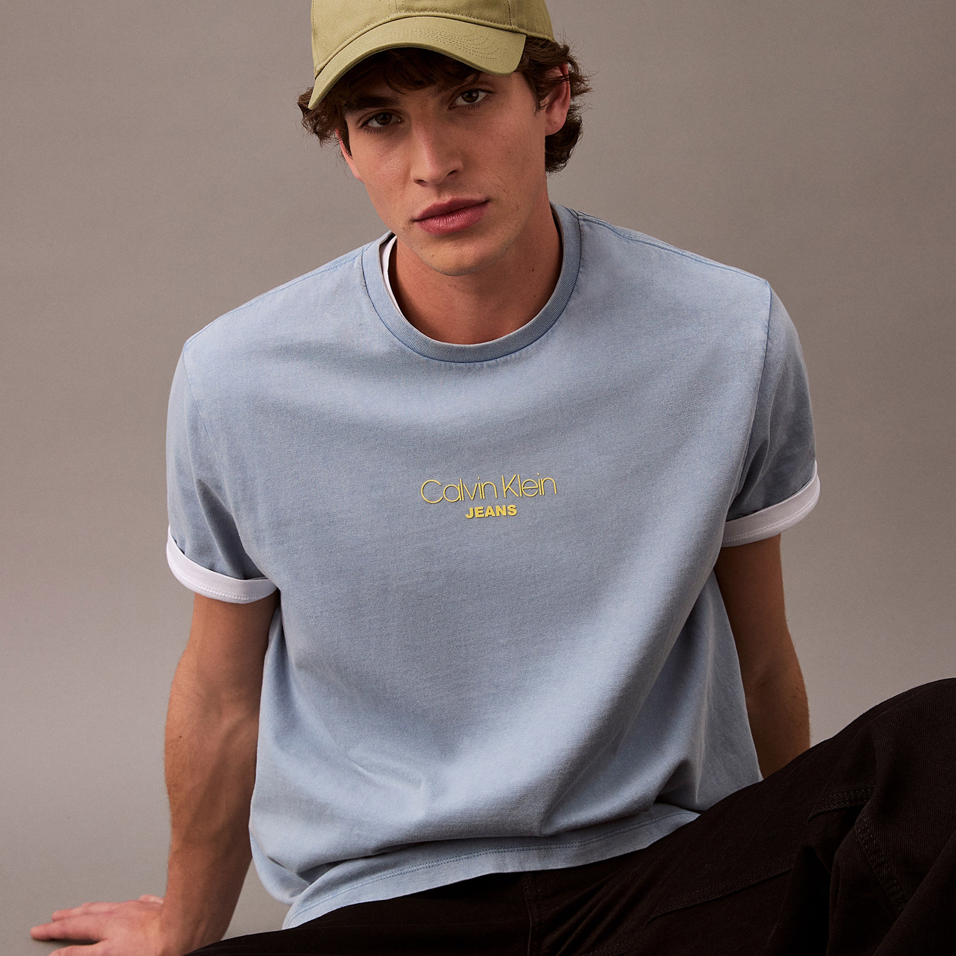 Calvin Klein Erkek Mavi T-Shirt