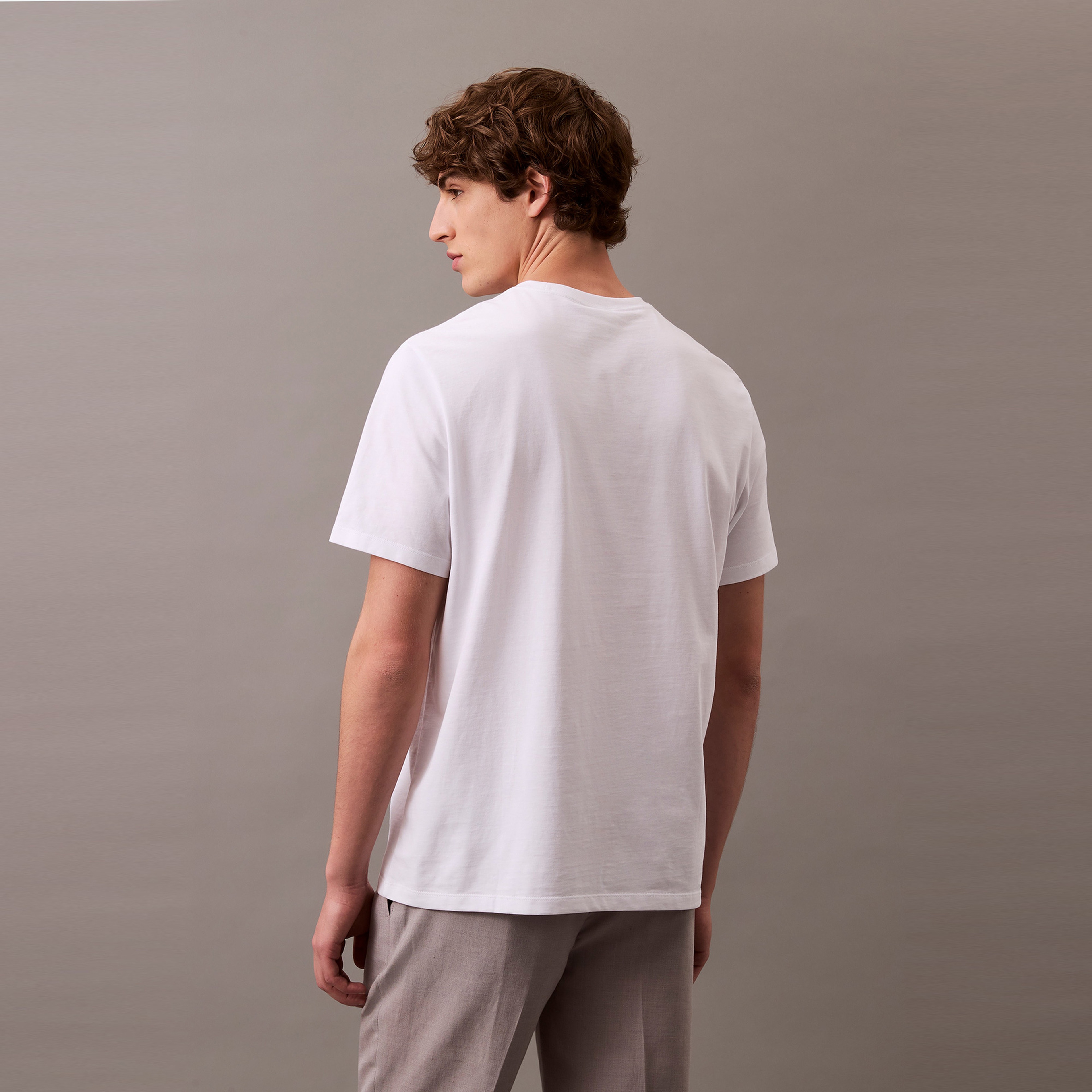 Calvin Klein 20S Embrd Shield Cn Erkek Beyaz T-Shirt