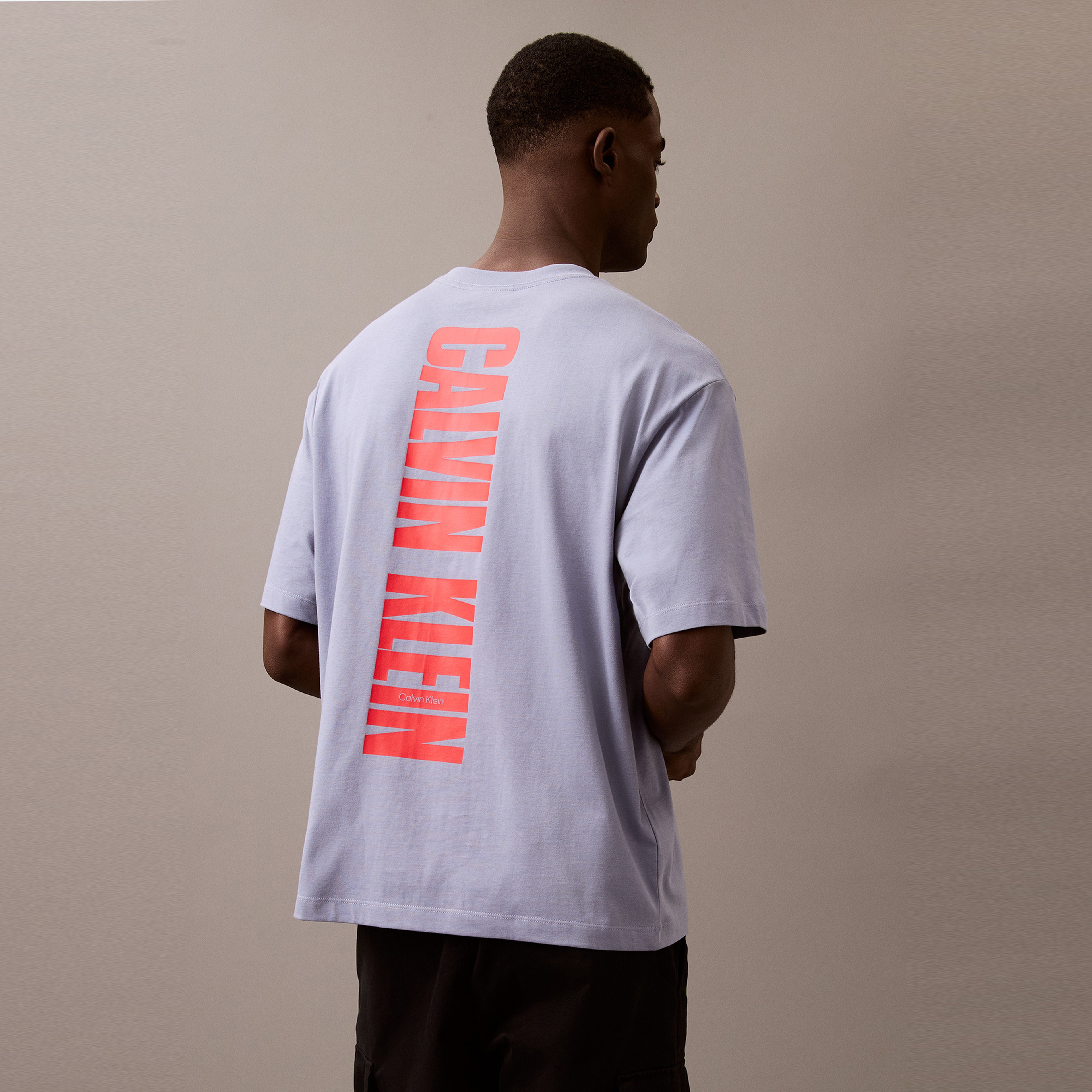 Calvin Klein 16S Relax Logo Erkek Mavi T-Shirt