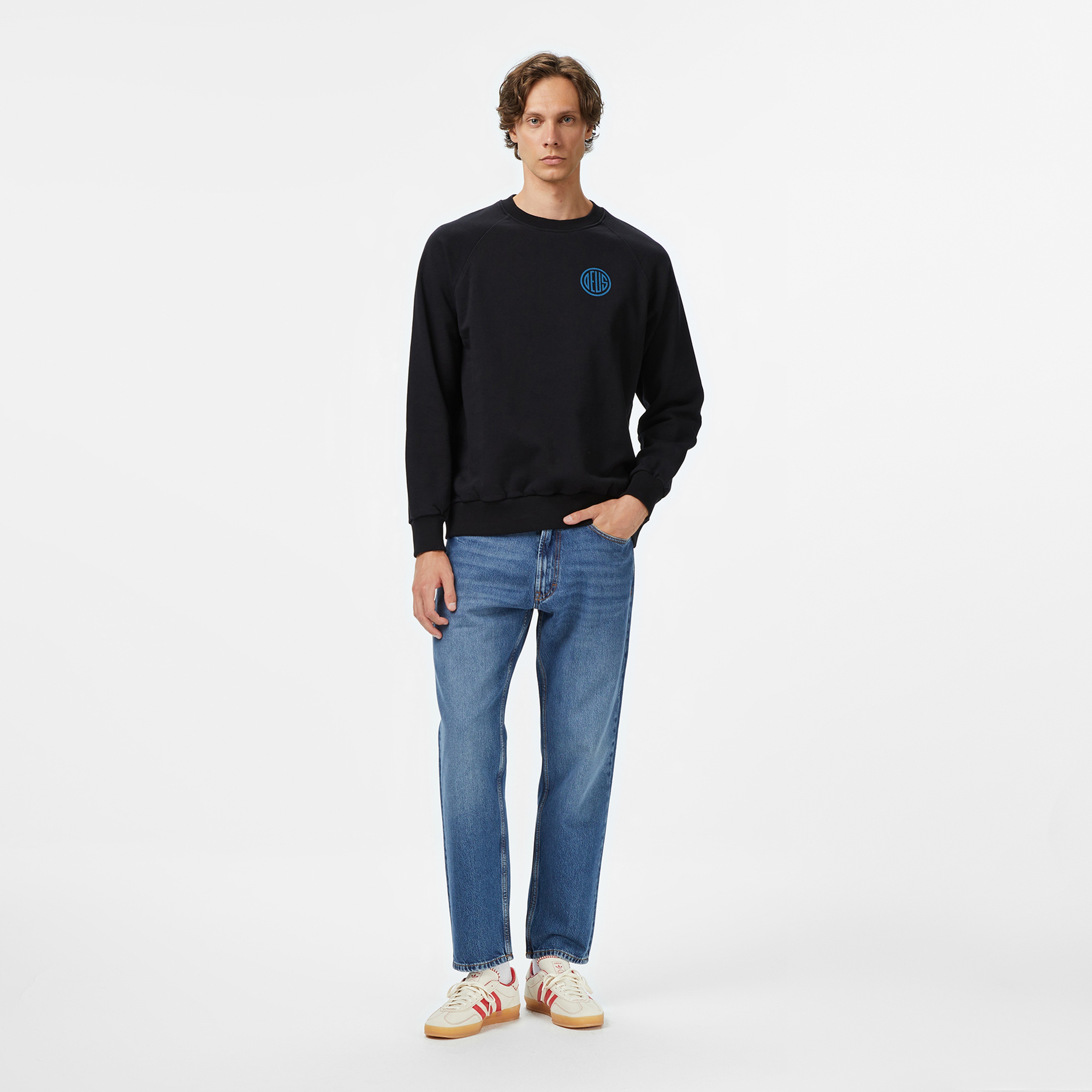 Deus Ex Machina Pill Logo Crew Erkek Siyah Sweatshirt