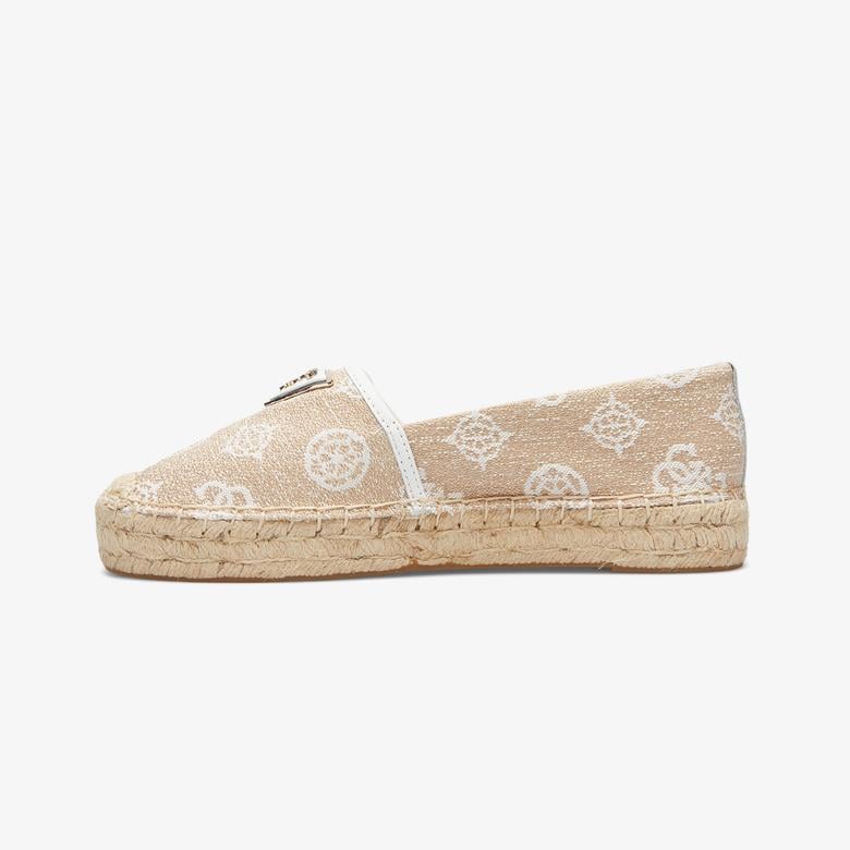 Guess Jolandon Logo Kadın Krem Espadril