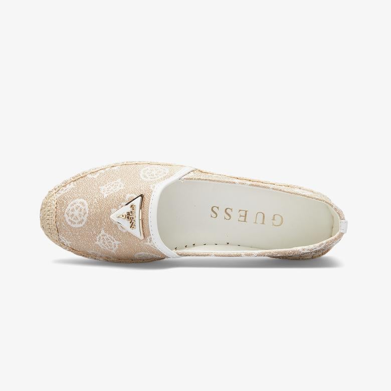 Guess Jolandon Logo Kadın Krem Espadril