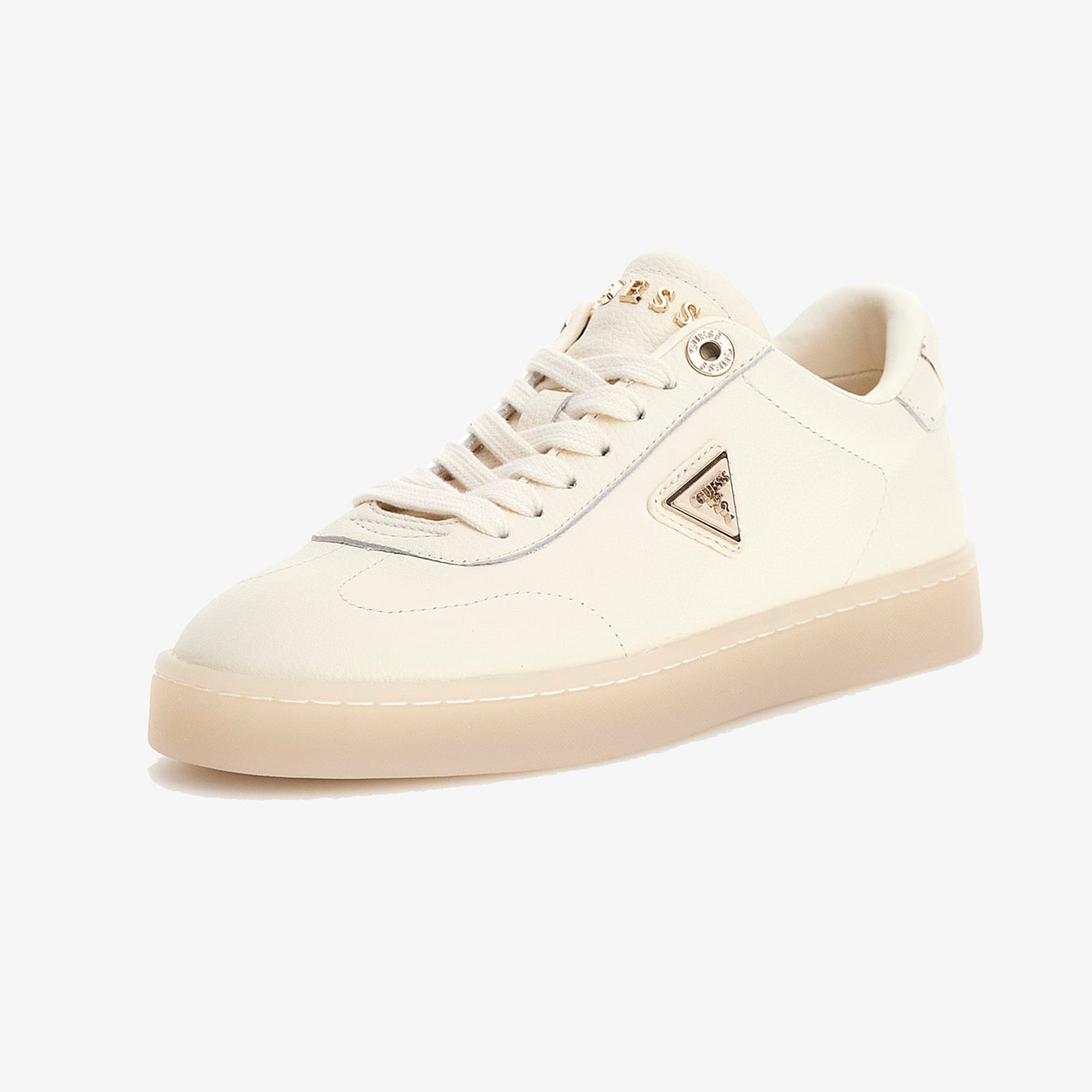 Guess Jazlie  Leather Kadın Krem Sneaker