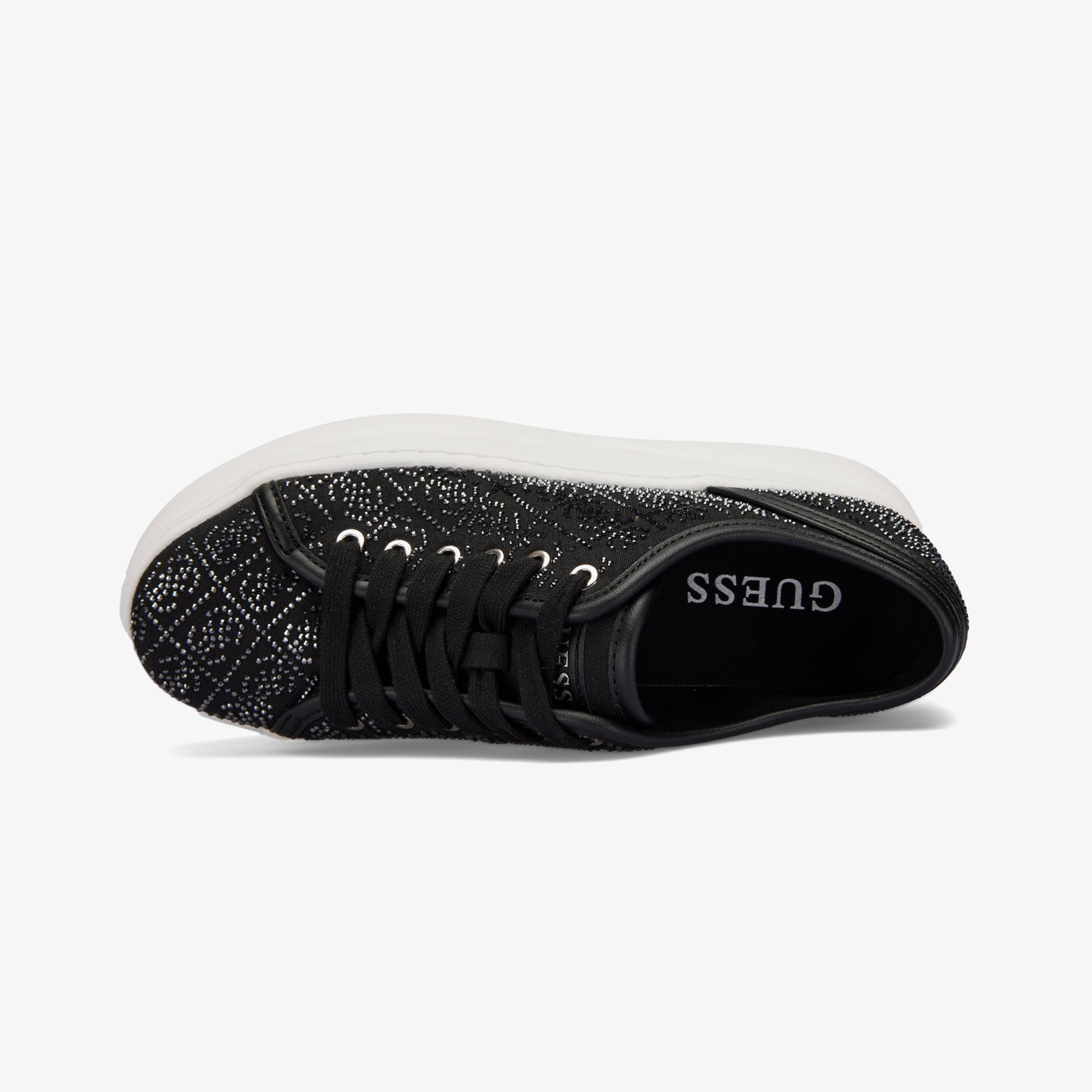 Guess Queeny Logo Kadın Siyah Spor Ayakkabı