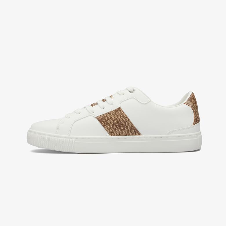 Guess Todı 4G-Shine Embsed Pu/Ip Lama 03 Erkek Beyaz/Bej Spor Ayakkabı