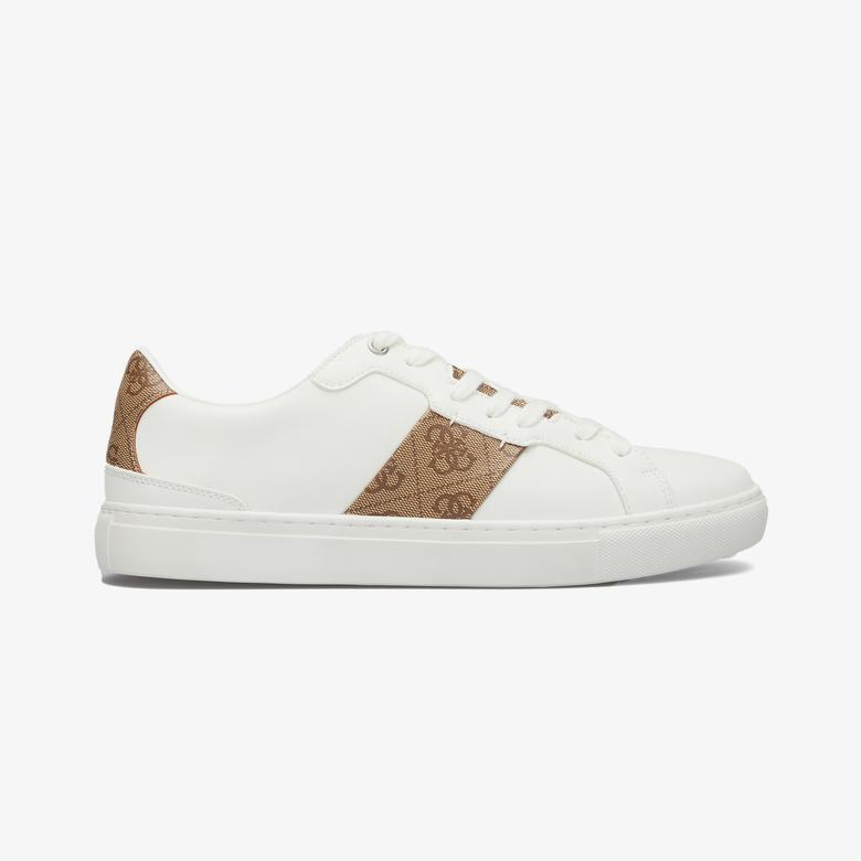 Guess Todı 4G-Shine Embsed Pu/Ip Lama 03 Erkek Beyaz/Bej Spor Ayakkabı