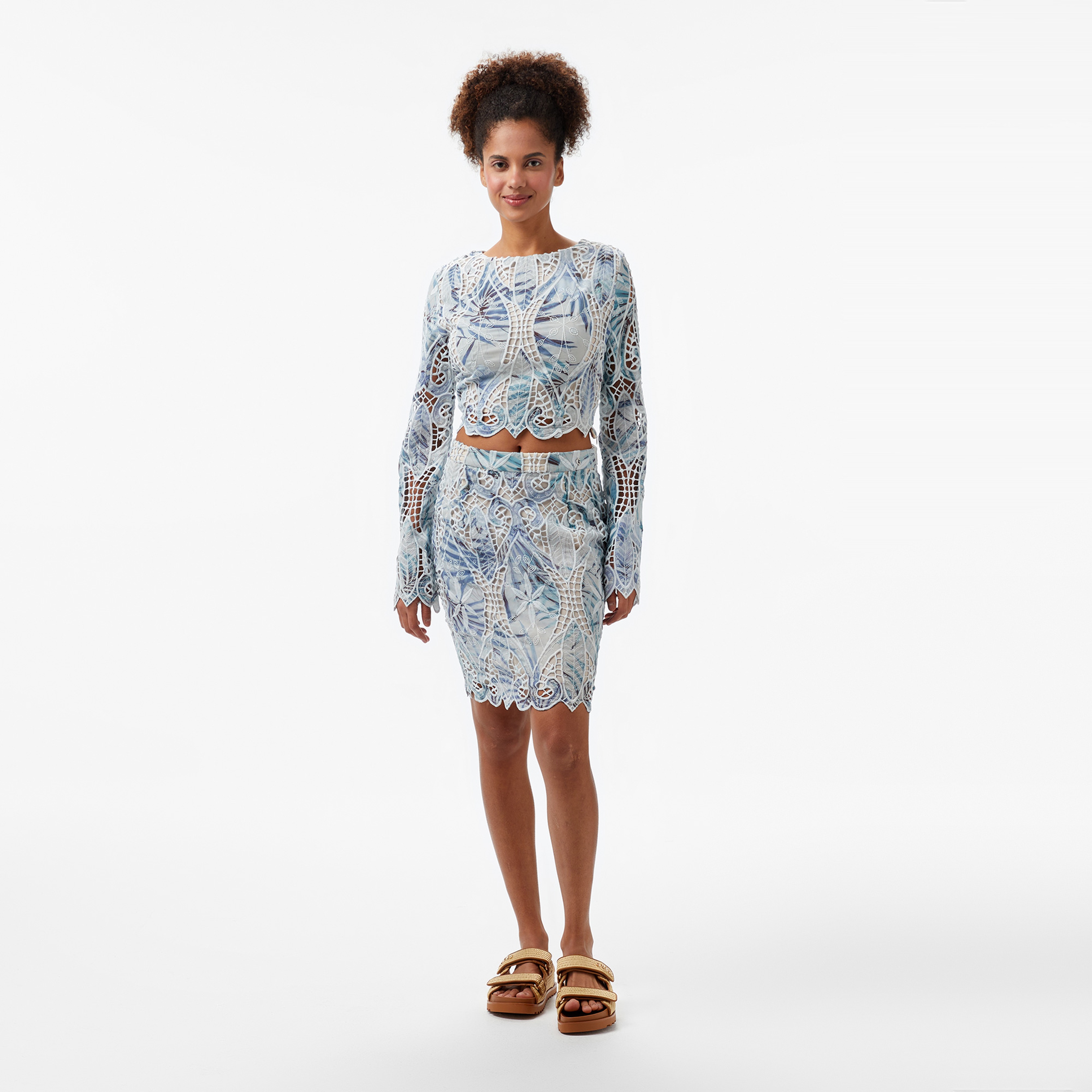 Guess Ls Anastasia Lace To Kadın Renkli Bluz