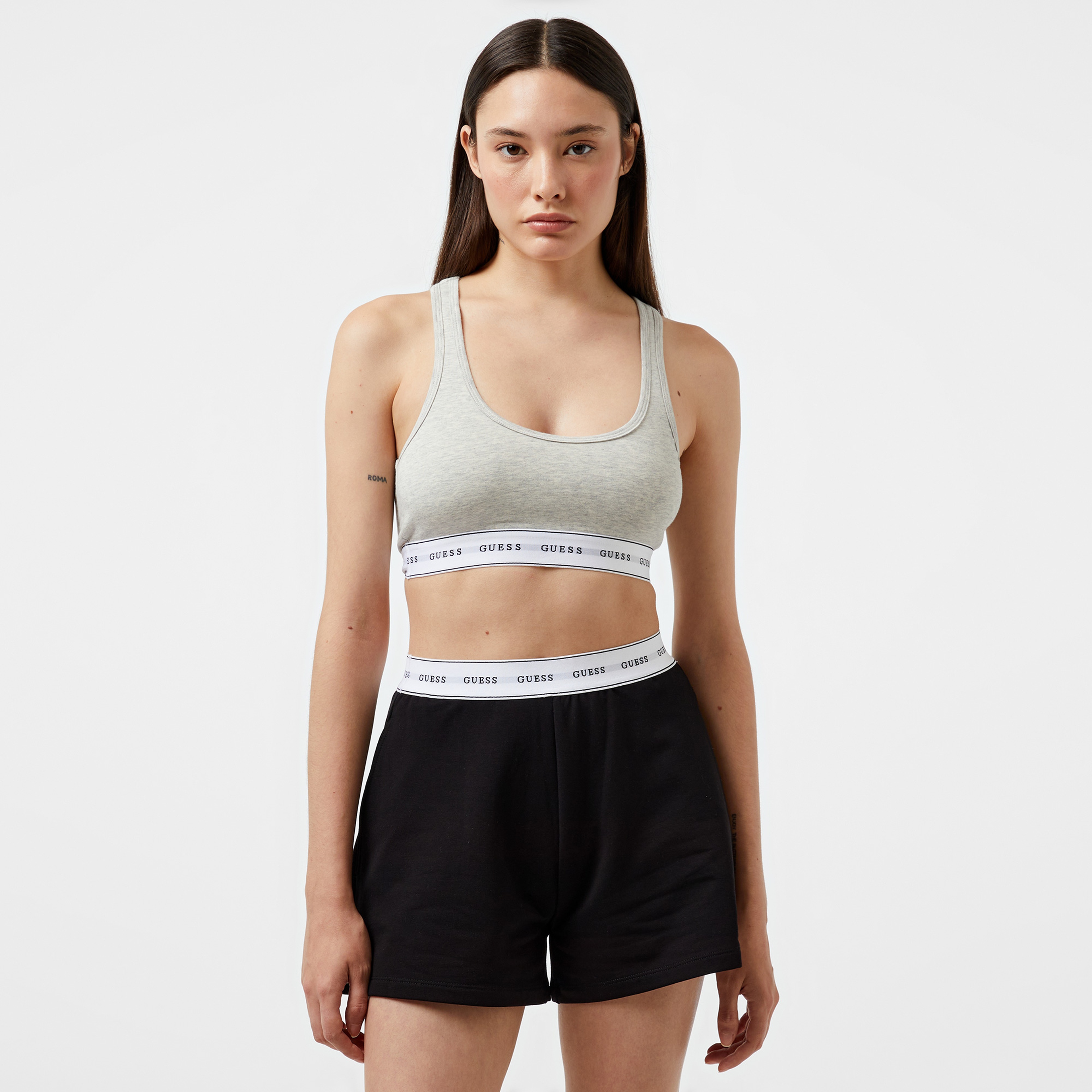 Guess Carrie Eco Cuddle Jersey Kadın Gri Bra