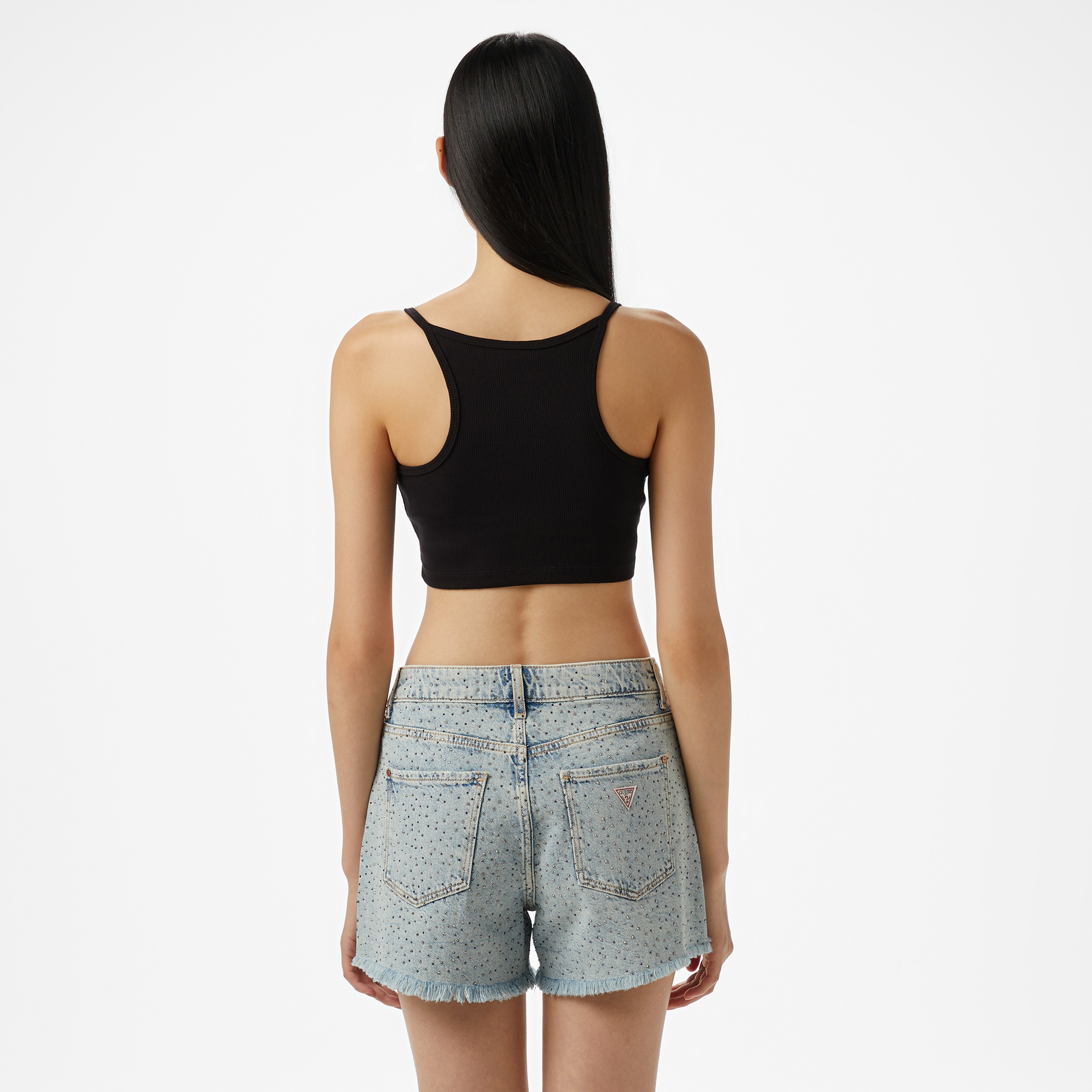 Guess Crocus Active Kadın Siyah Spor Sütyeni