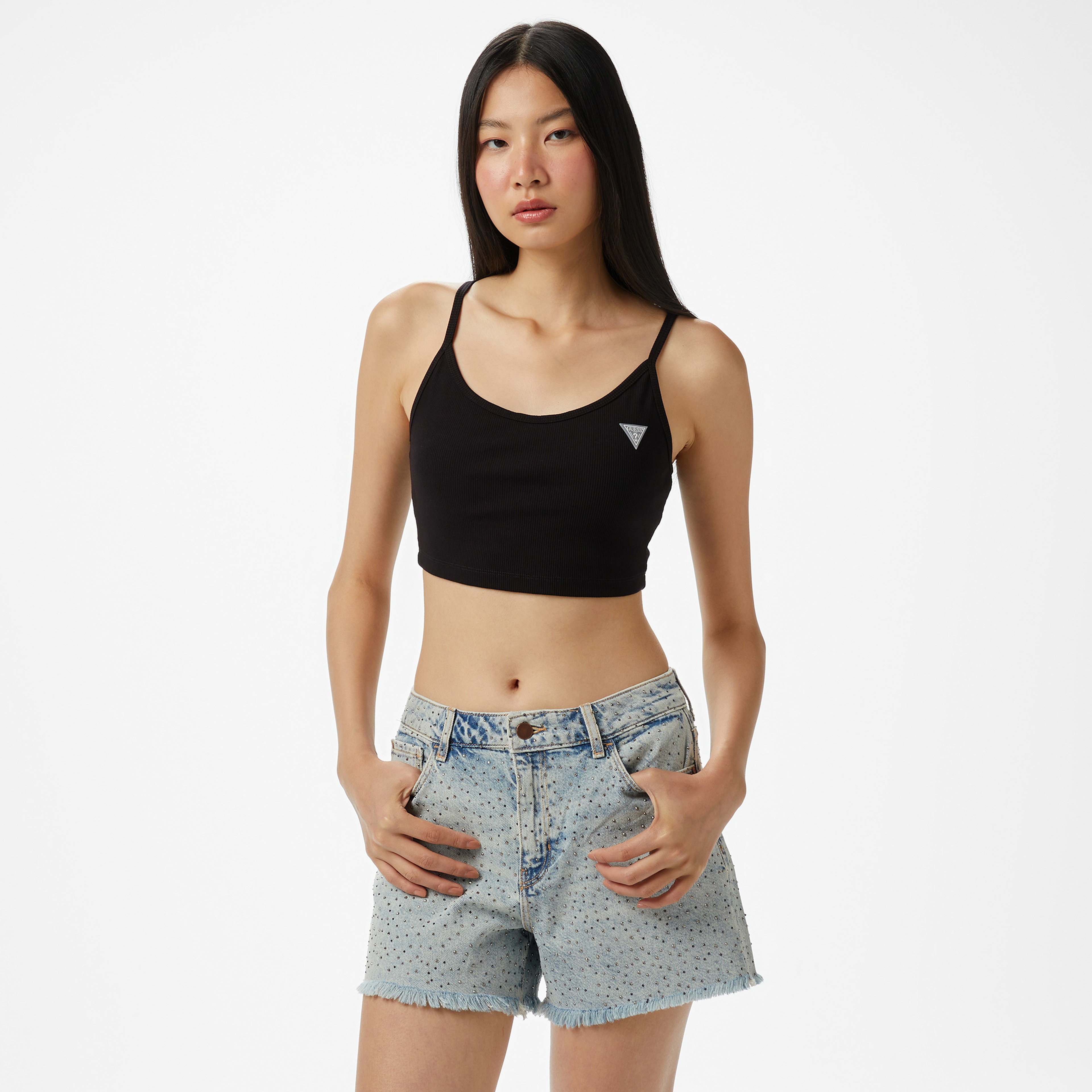 Guess Crocus Active Kadın Siyah Spor Sütyeni