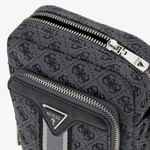 Guess Milanompact Crossbody With Front Erkek Gri Çapraz Çanta