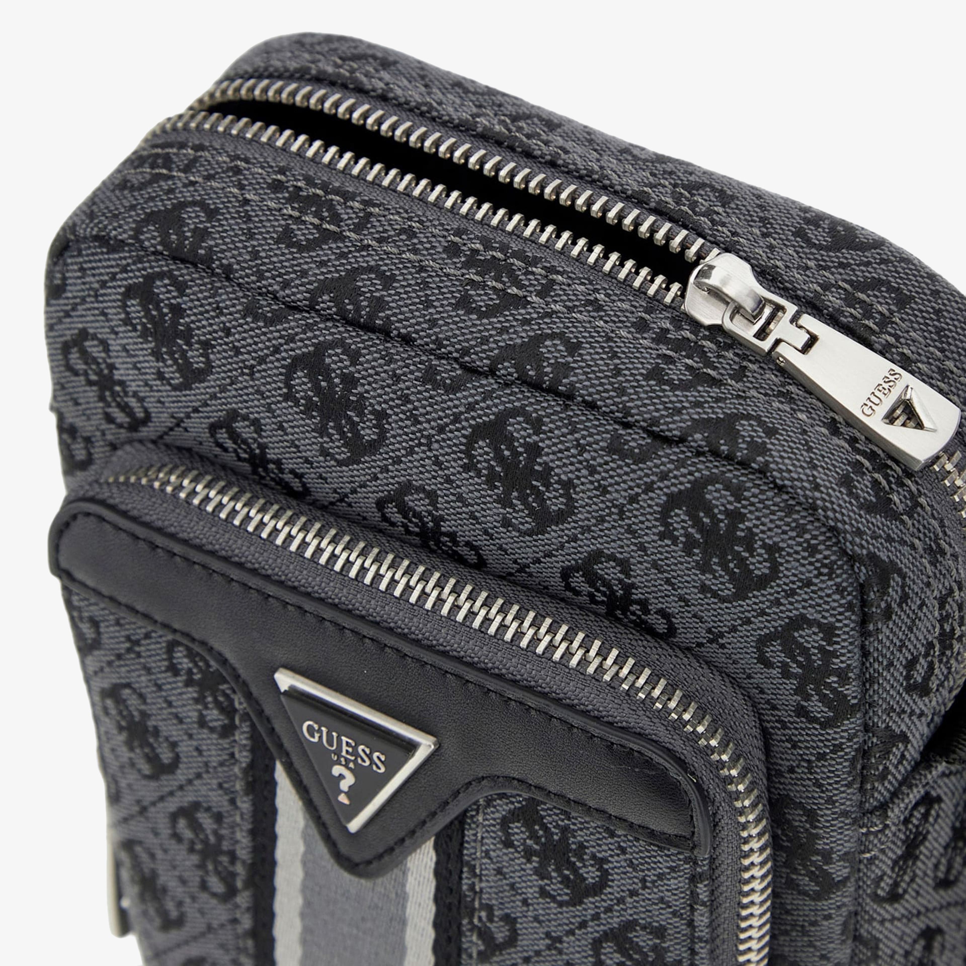 Guess Milanompact Crossbody With Front Erkek Gri Çapraz Çanta