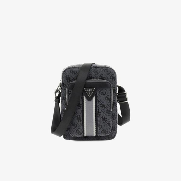 Guess Milanompact Crossbody With Front Erkek Gri Çapraz Çanta