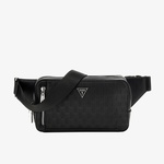 Guess Torino Crossbody Bum Vertical Zip Erkek Siyah Bel Çantası