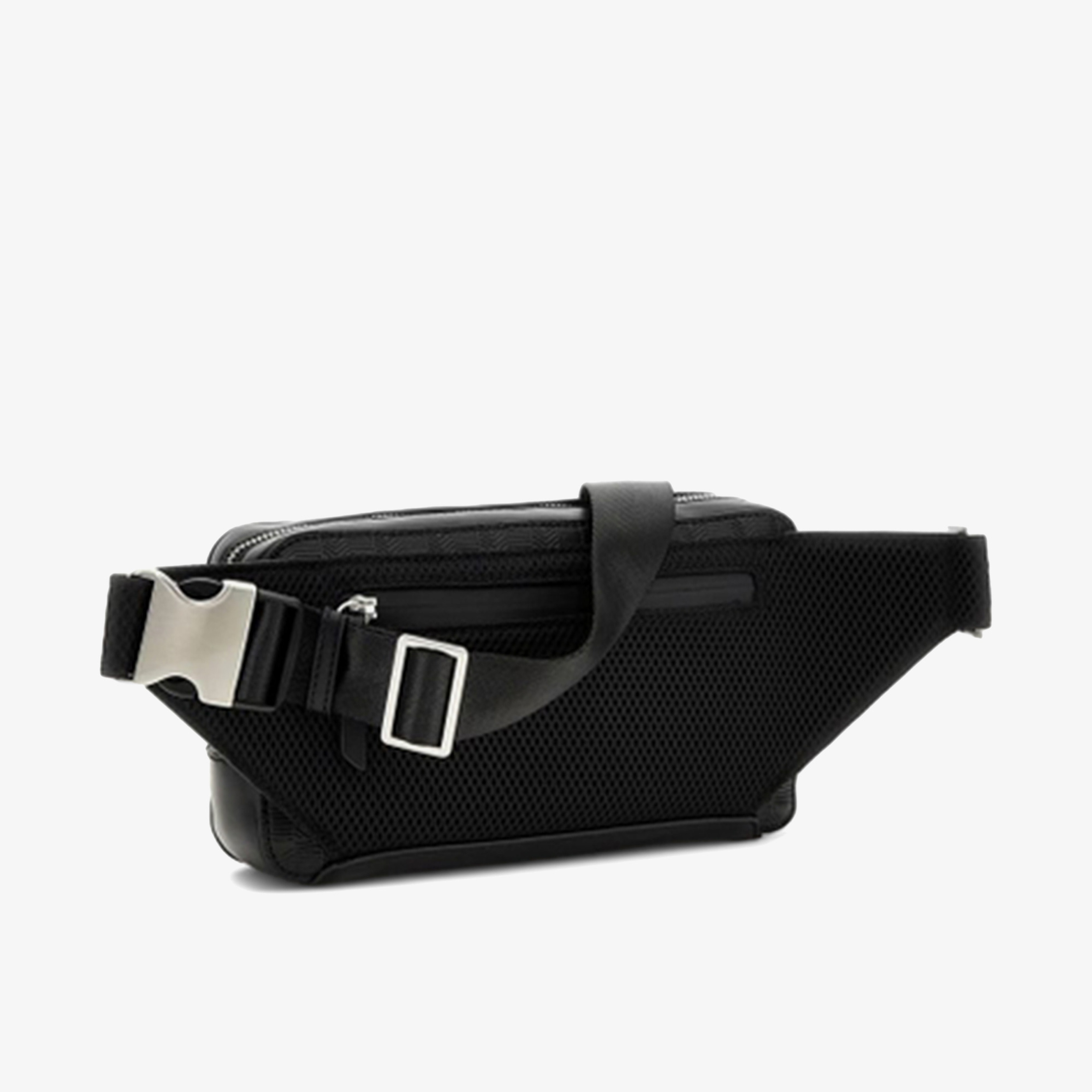 Guess Torino Crossbody Bum Vertical Zip Erkek Siyah Bel Çantası