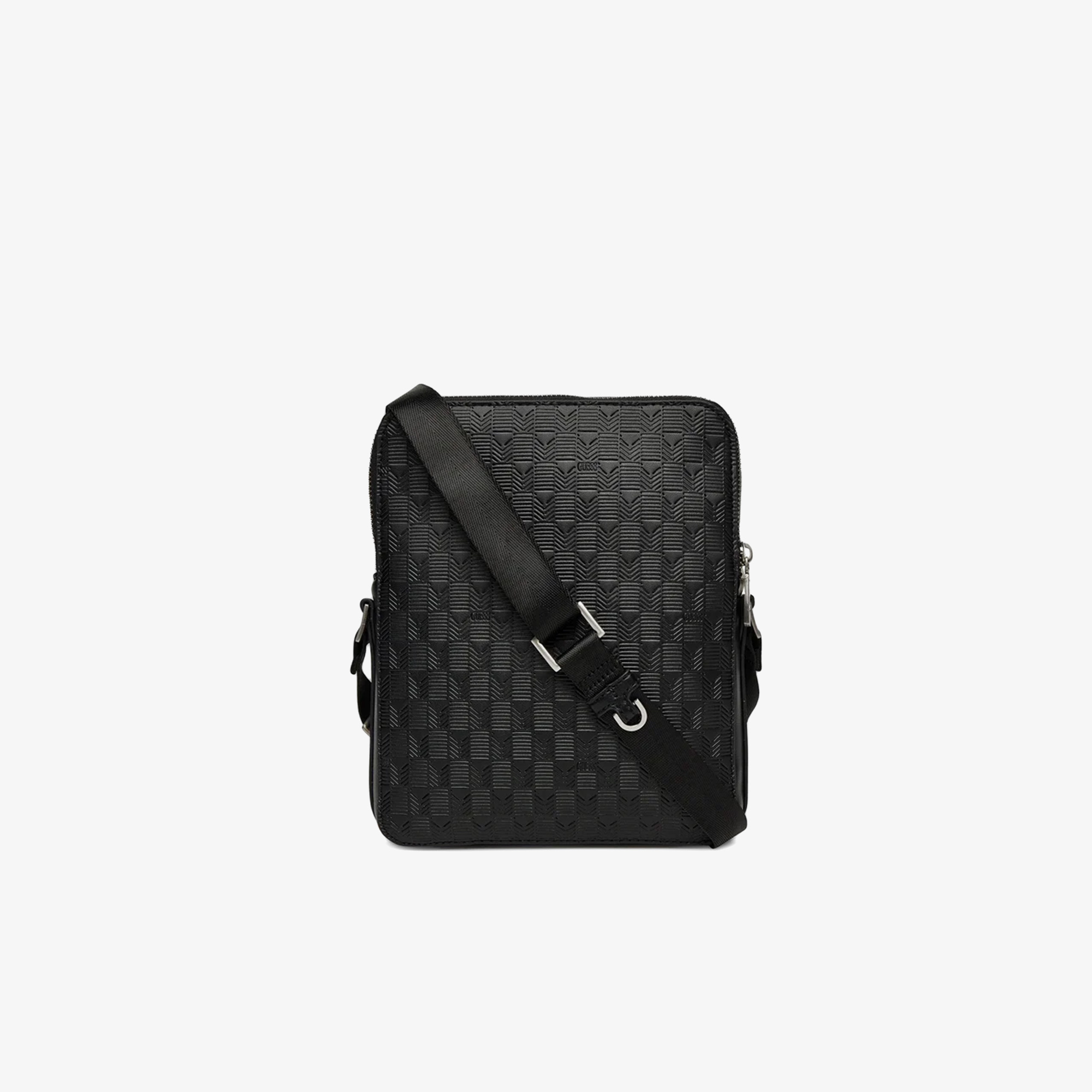 Guess Torino Crossbody Double Zip Crossbody Erkek Siyah Çapraz