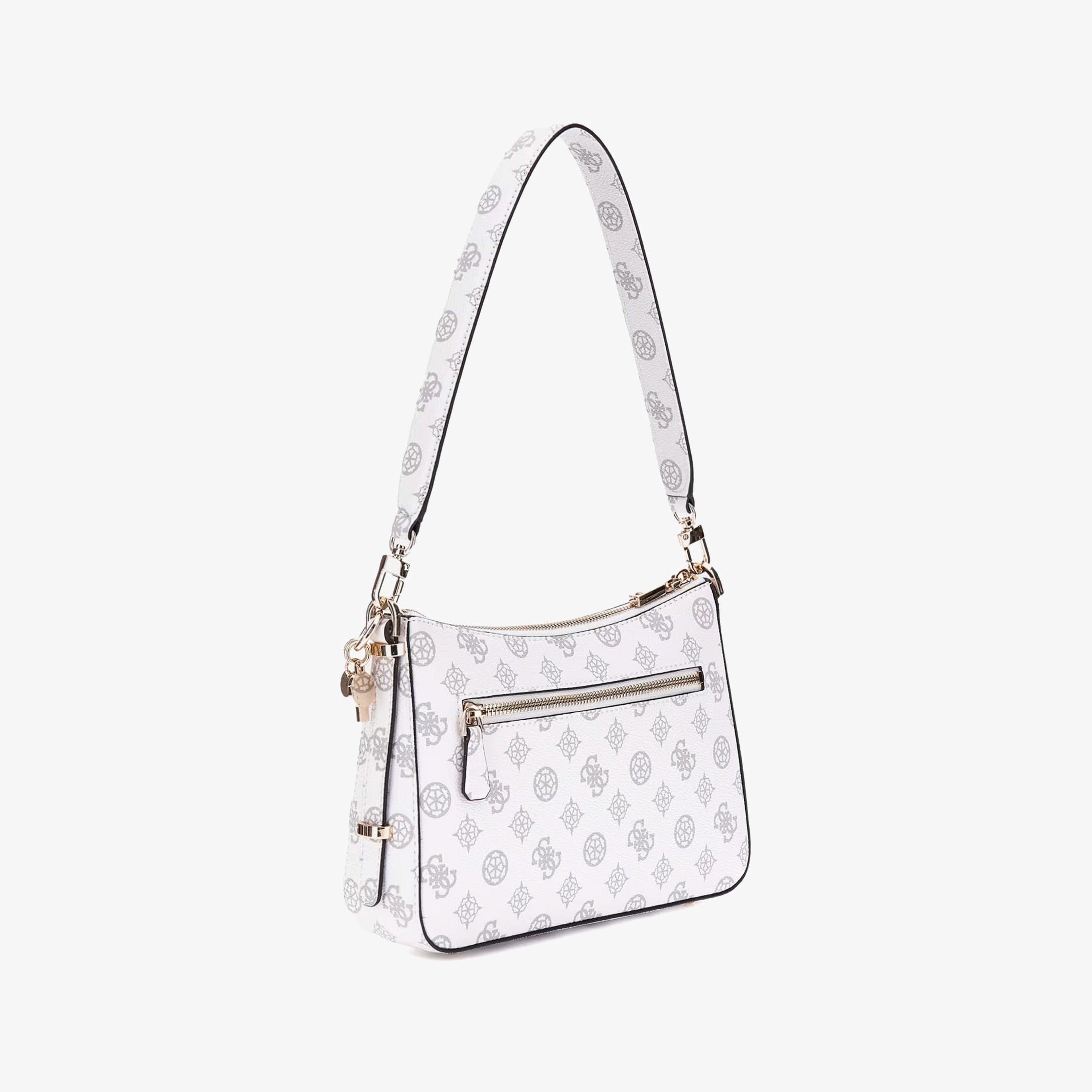 Guess Noelle Girlfriend Noelle Mini Zip Kadın Beyaz El Çantası