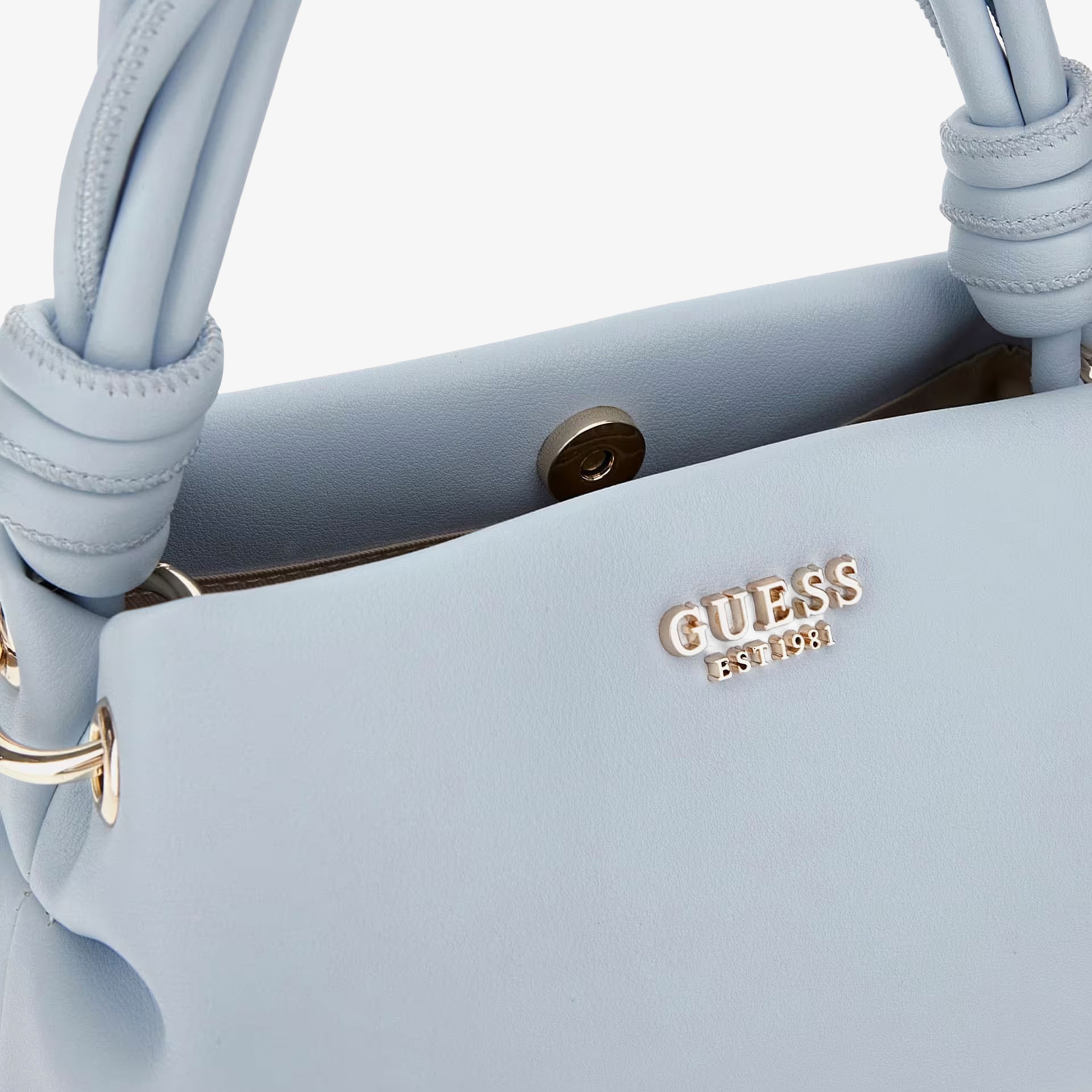 Guess Tiera Flap Shldr Bag  Sansa Top Handle Crossbody Kadın Mavi Çapraz Askılı Çanta