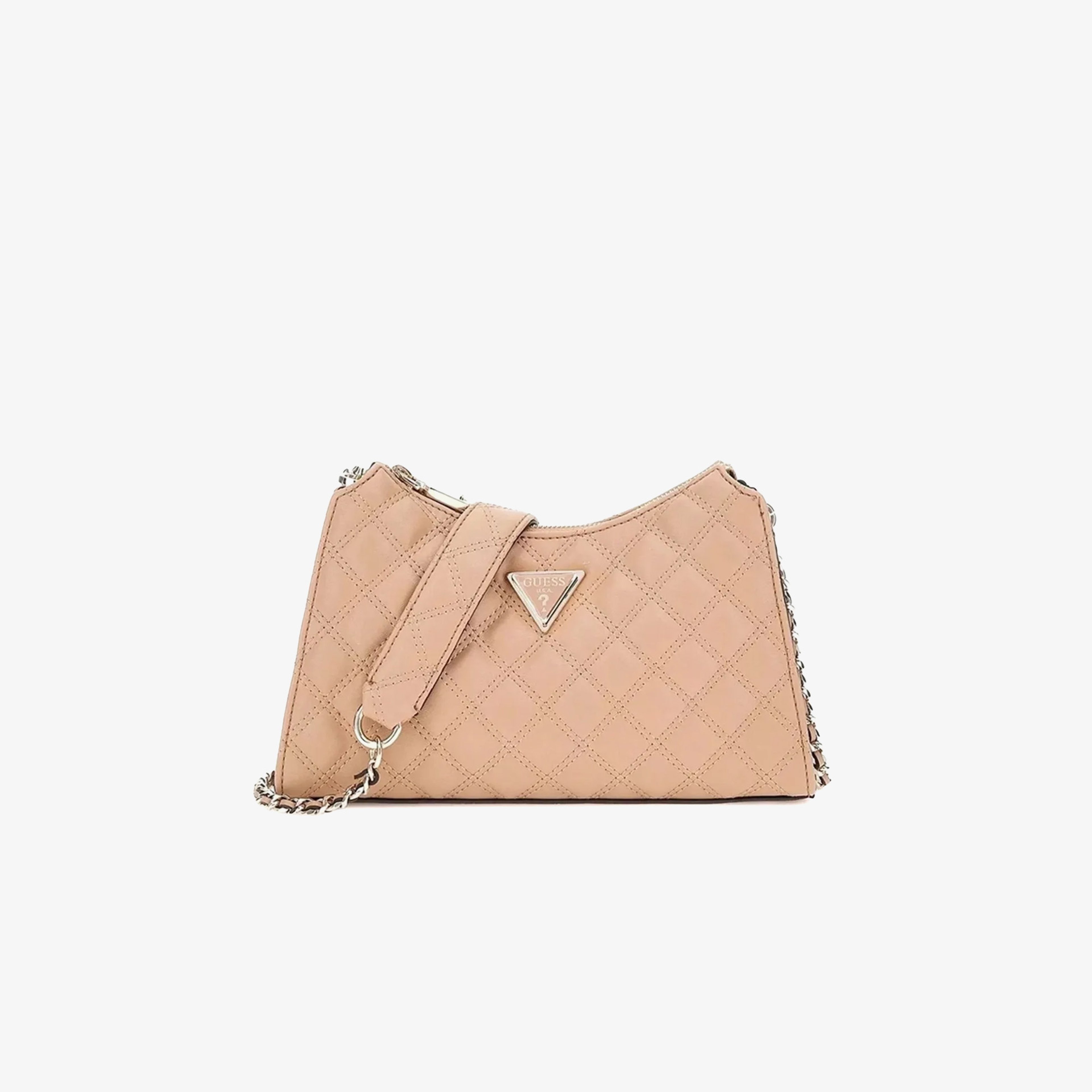 Guess Spark Micro Mini Giully Zip Kadın Bej El Çantası