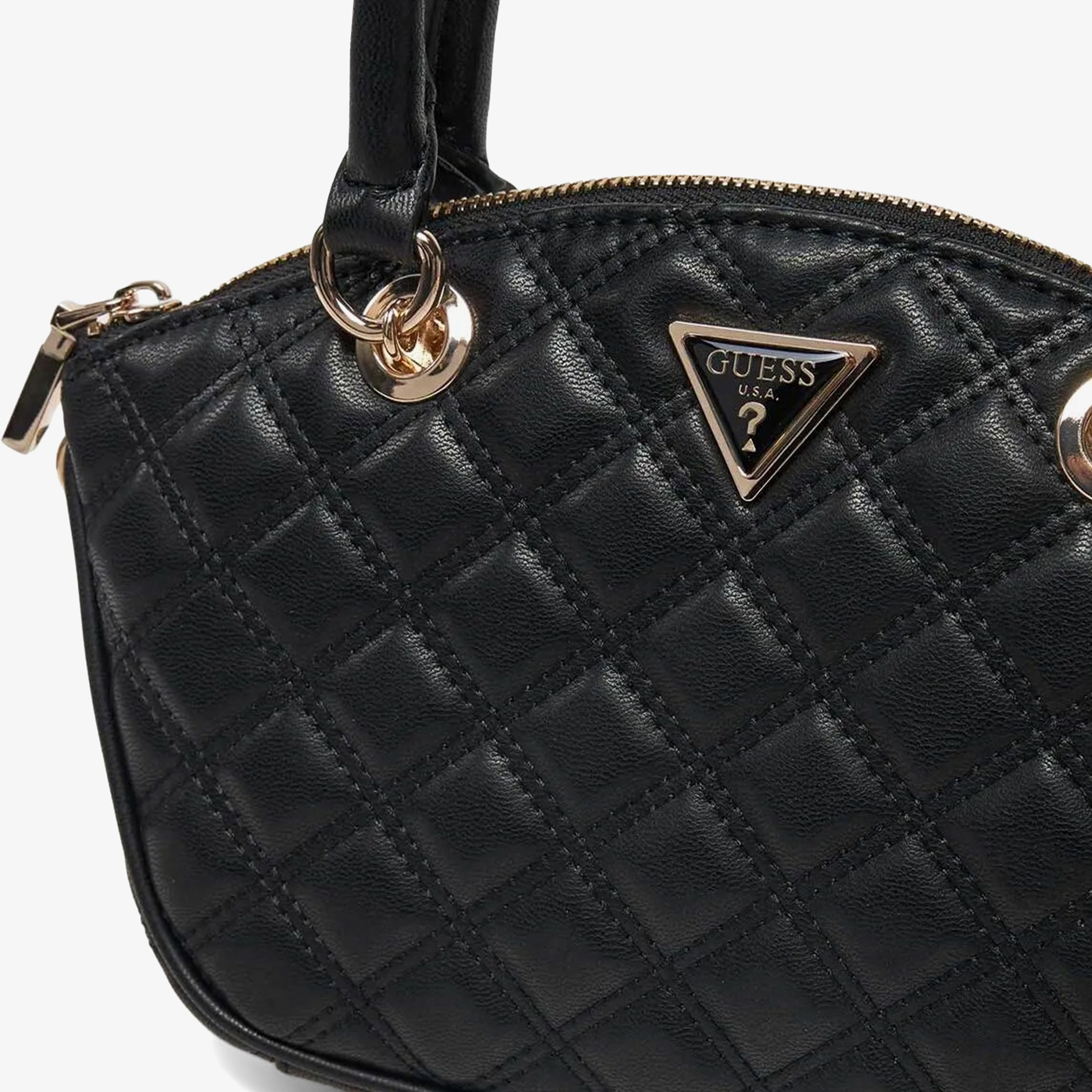 Guess Spark Micro Mini Kristle Minitchel Kadın Siyah El Çantası