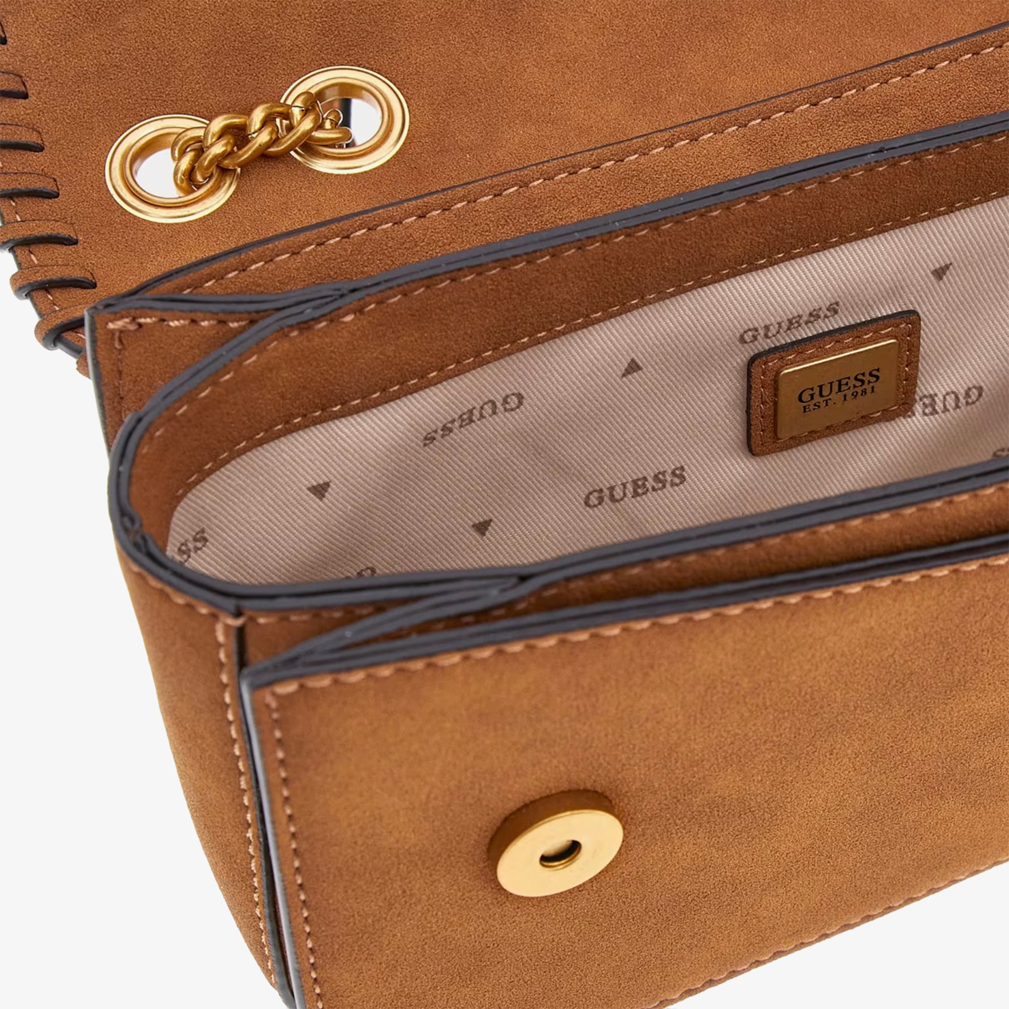 Guess Borsa Satin 02210 Kadın Kahverengi Çapraz Askılı Çanta