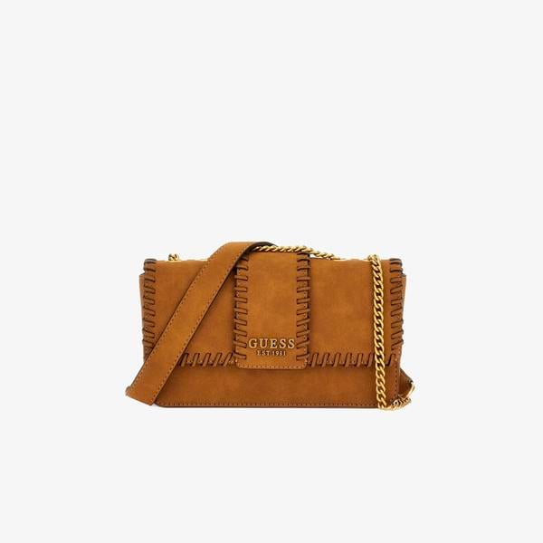 Guess Borsa Satin 02210 Kadın Kahverengi Çapraz Askılı Çanta