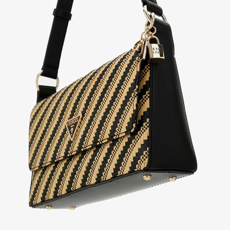 Guess Emelda Crossbody 10190 Kadın Siyah Çapraz Çanta