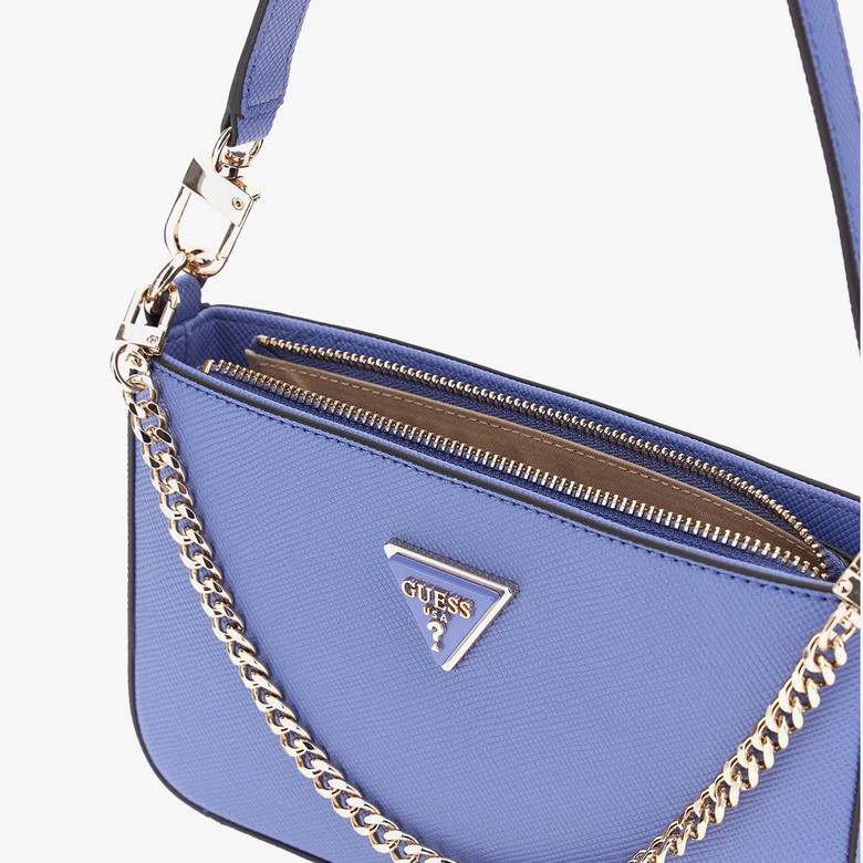 Guess Noelle Mini Zip Kadın Mavi El Çantası