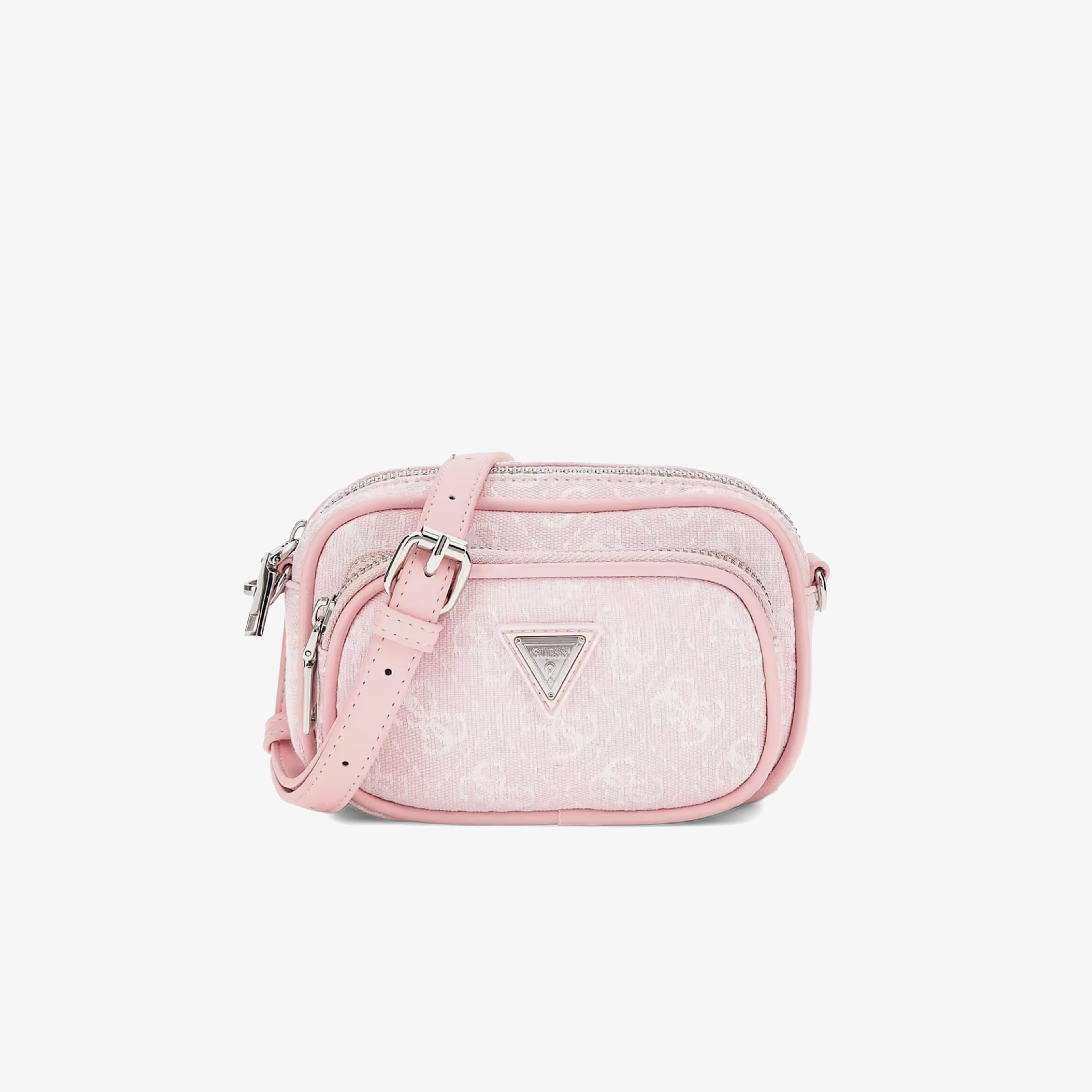 Guess 4G Logo Pouch Recy Poly Jacquard Kadın Pembe Çapraz Askılı Çanta